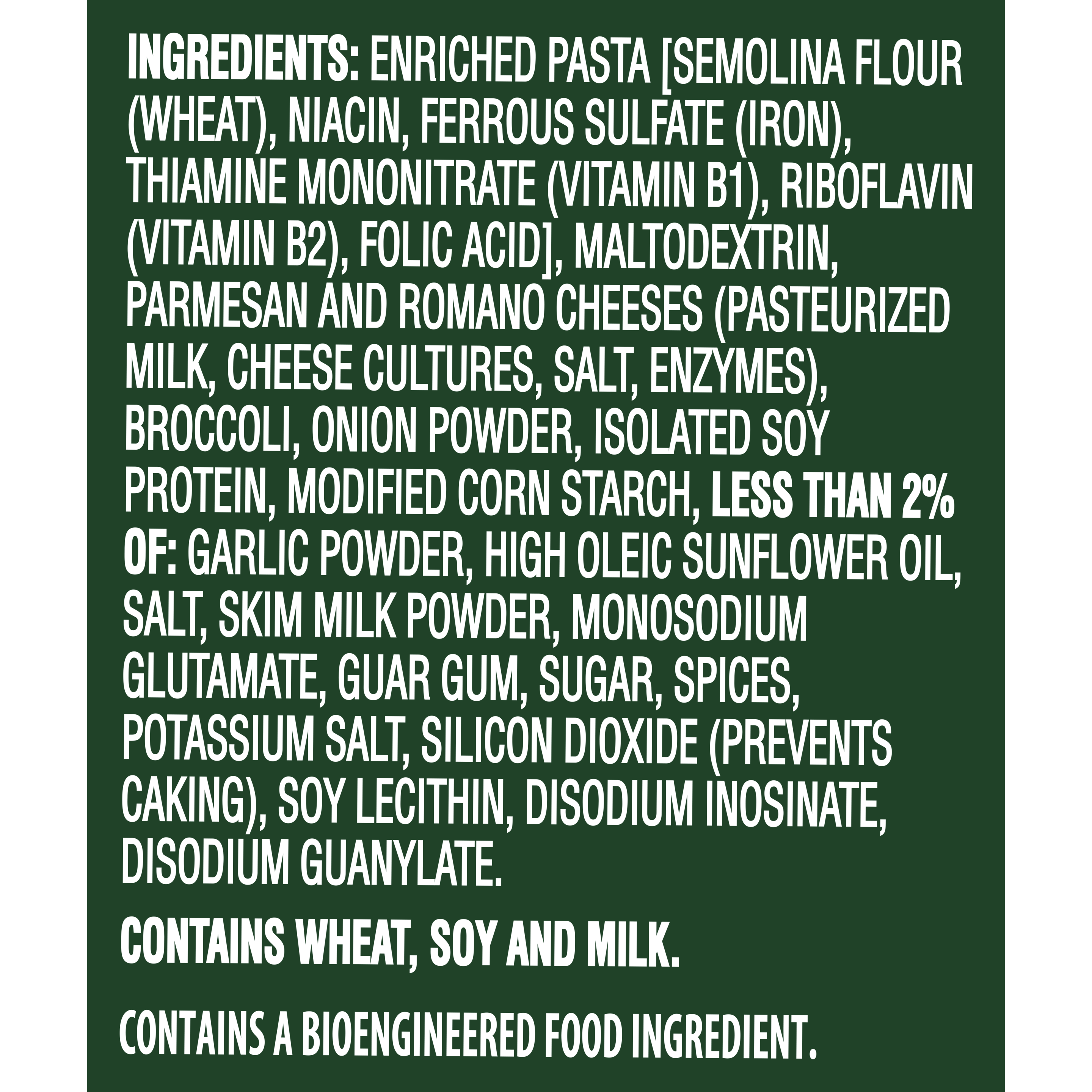 Roasted Garlic Pasta Cup Ingredients