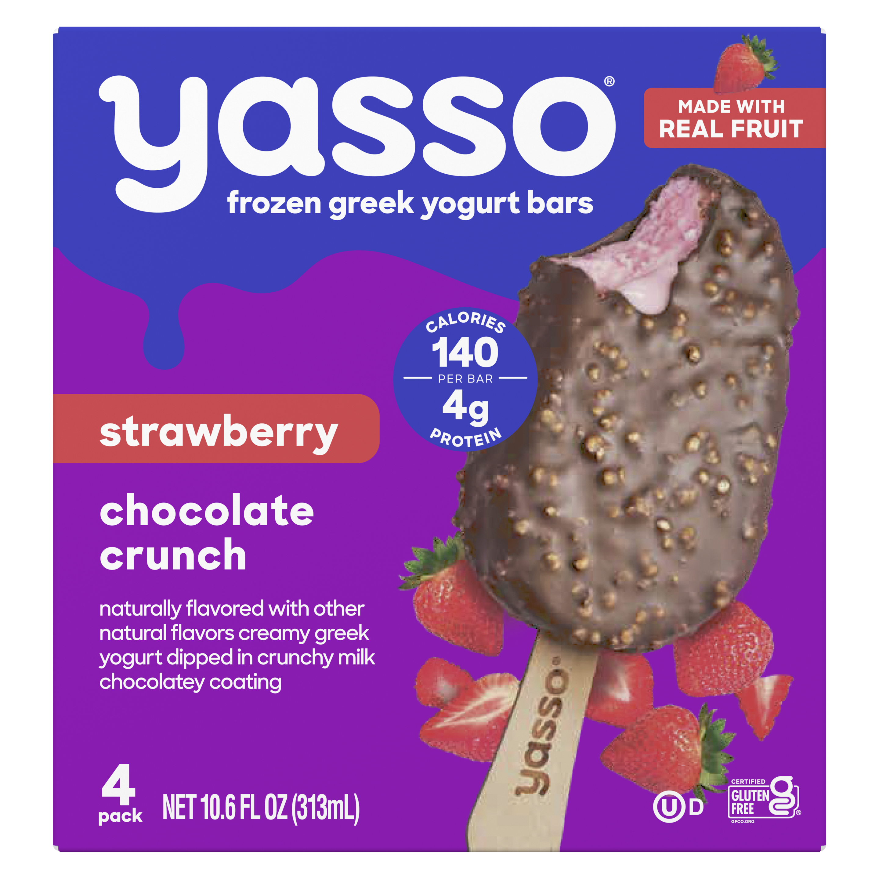 Yasso Chocolate Crunch Strawberry Hero