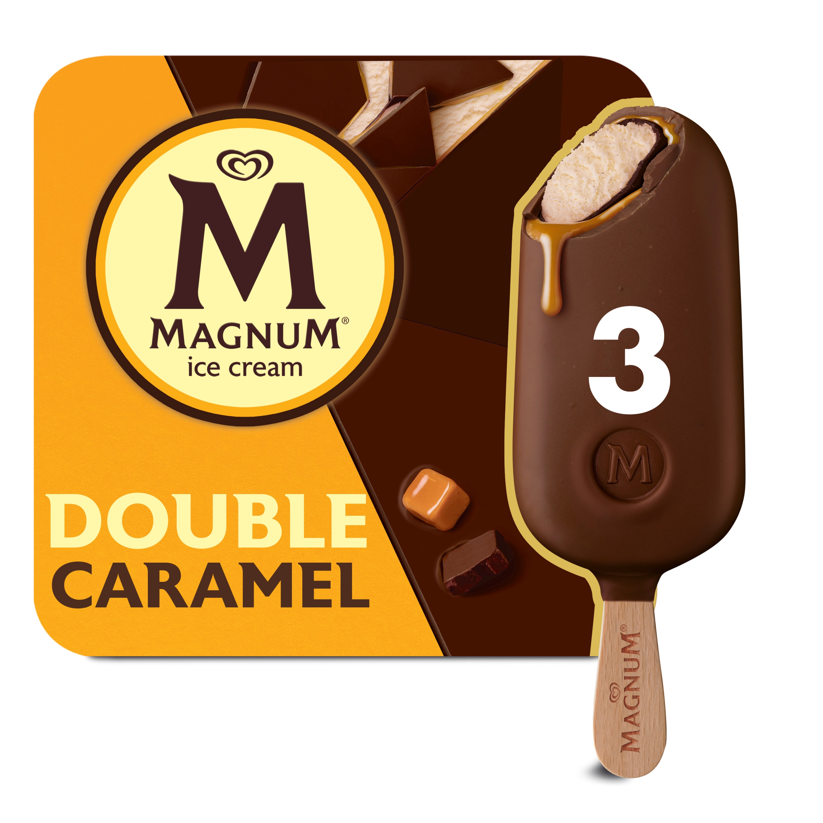 Magnum Double Caramel Ice Cream Bar packshot