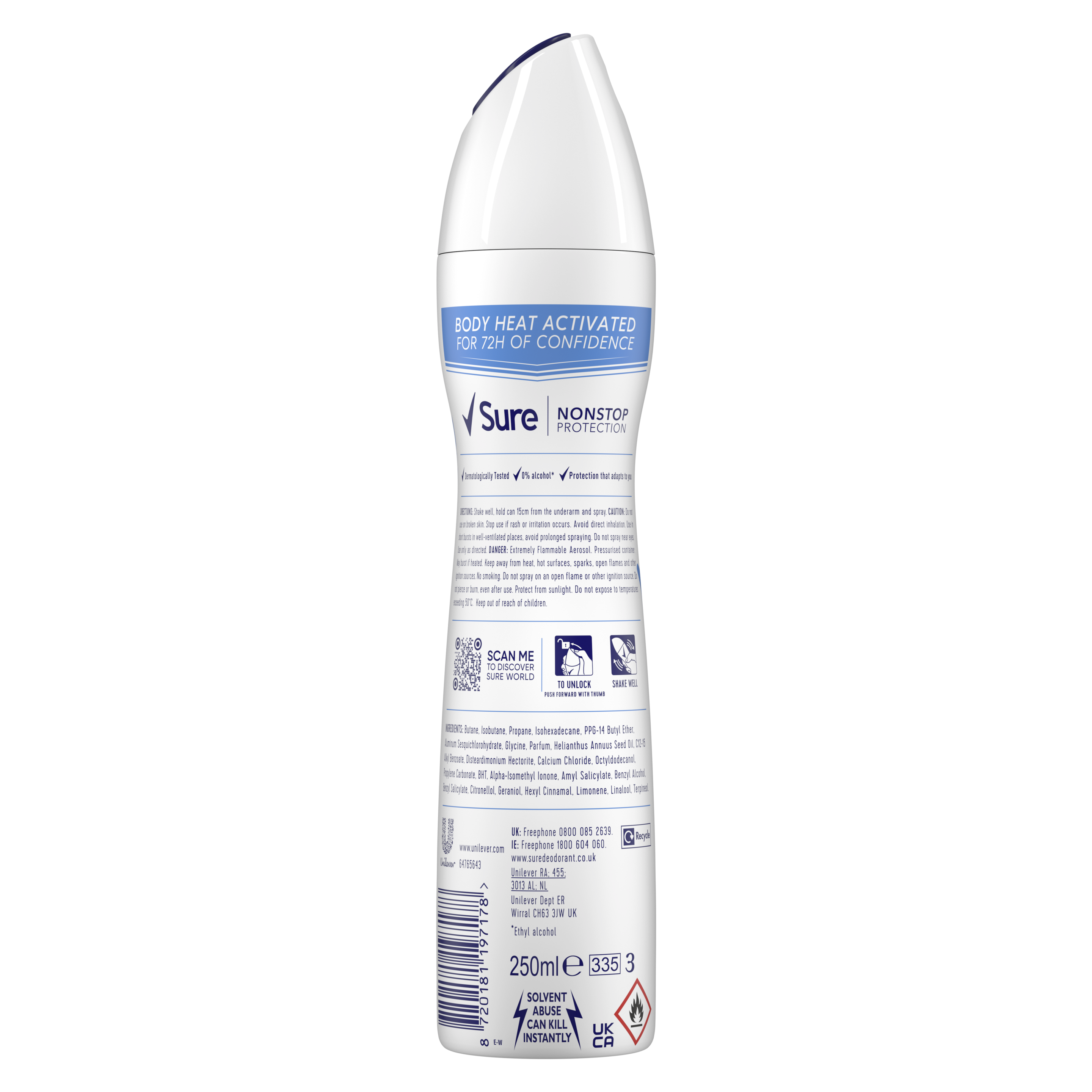 Sure Women 72hr Cotton Dry Antiperspirant Deodorant Spray