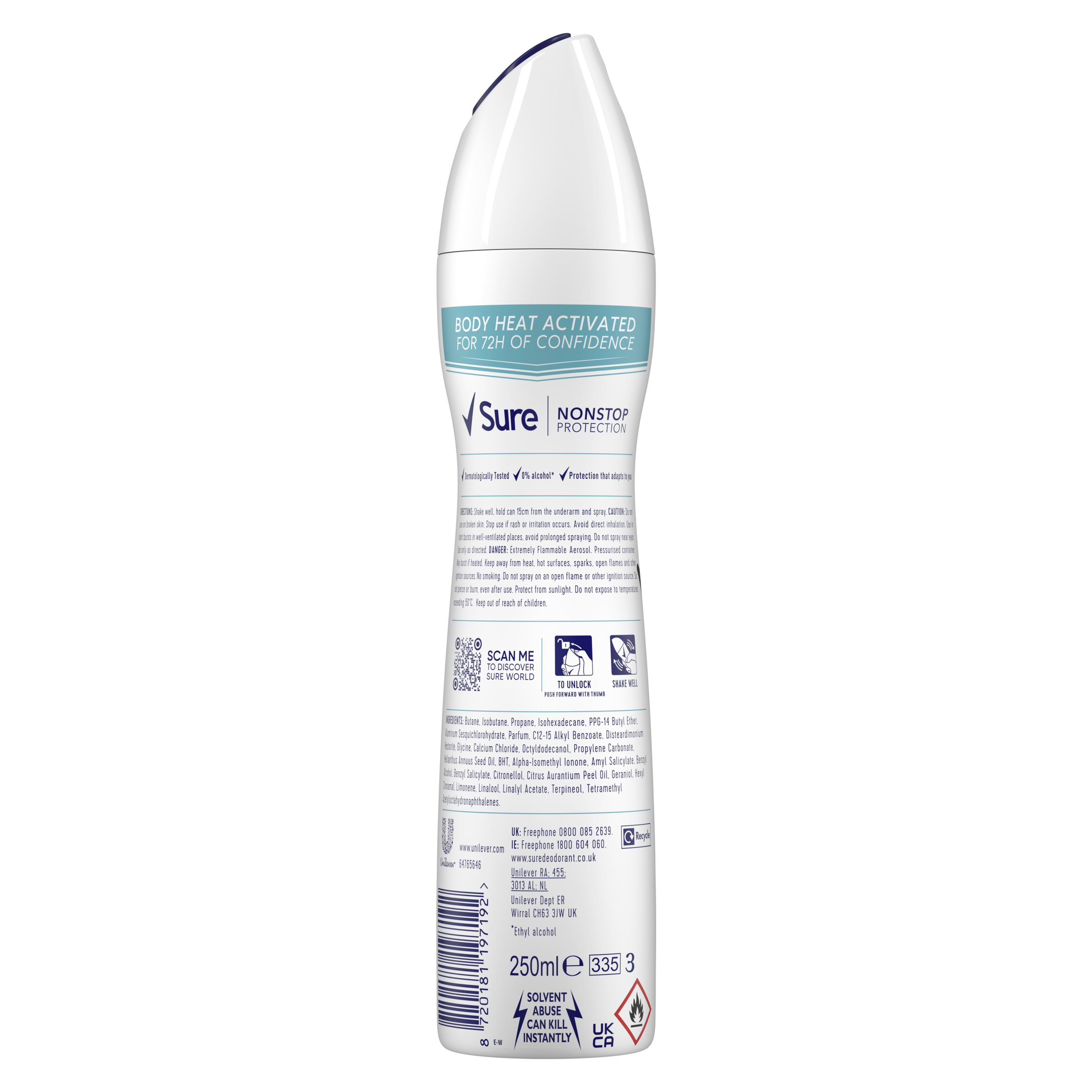 Sure Women 72hr Invisible Aqua Antiperspirant Deodorant Spray