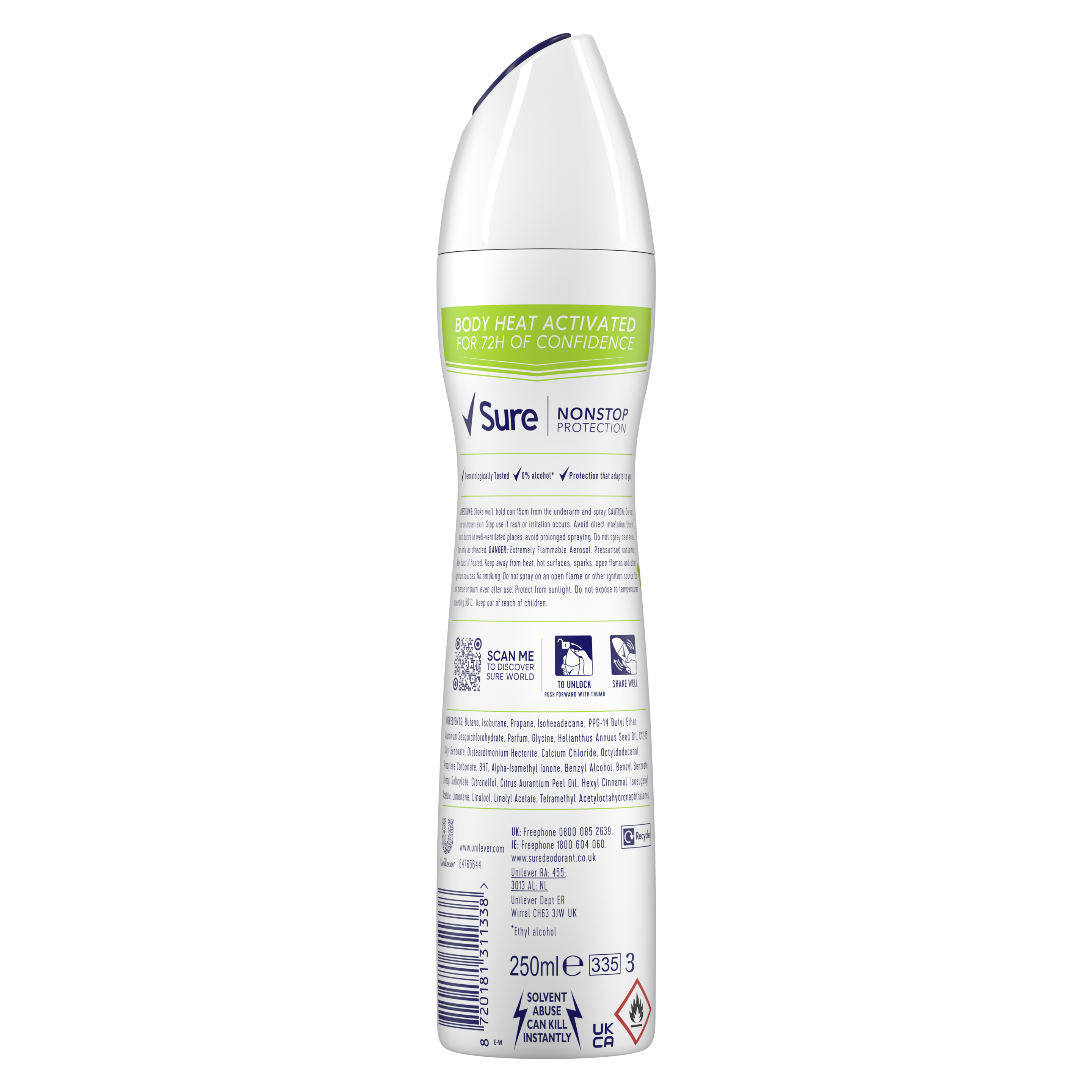 Sure Women 72hr Freesia and Waterlily Antiperspirant Deodorant Spray
