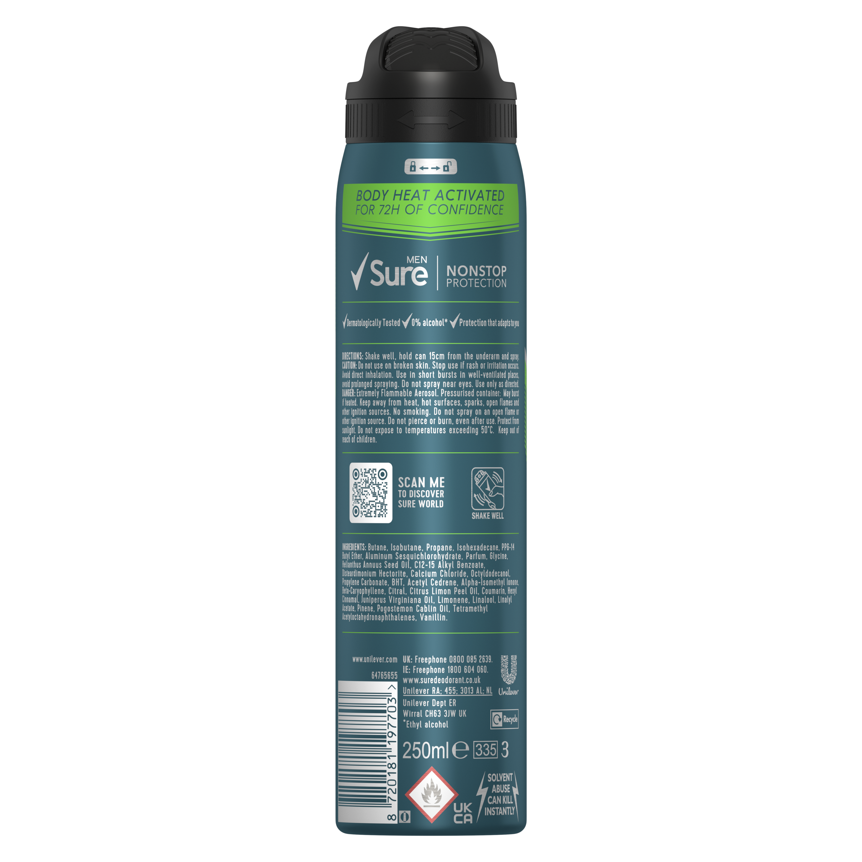 Sure Men 72hr Quantum Dry Antiperspirant Deodorant Spray