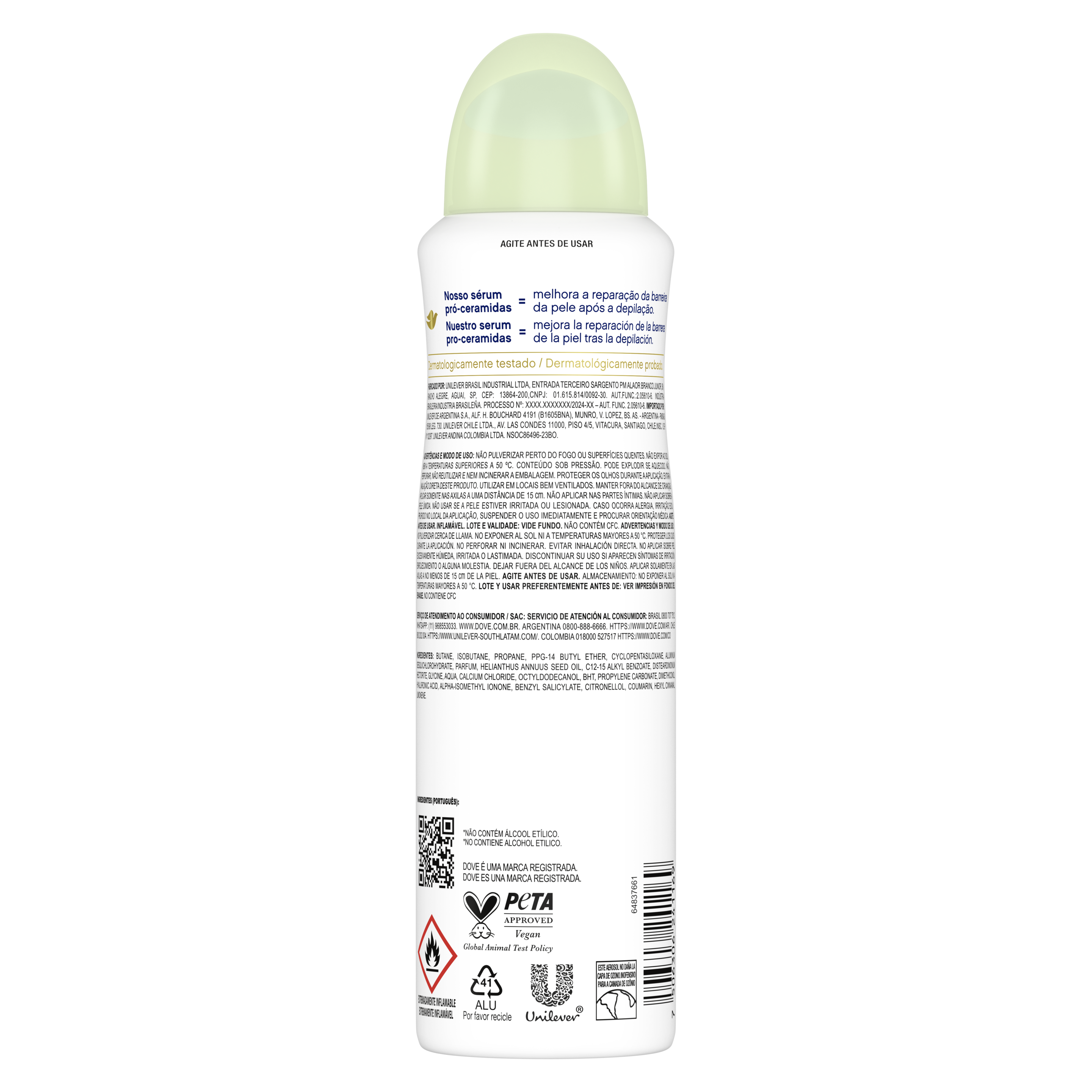 Desodorante Antitranspirante Aerosol Dove Go Fresh Pepino e Chá Verde