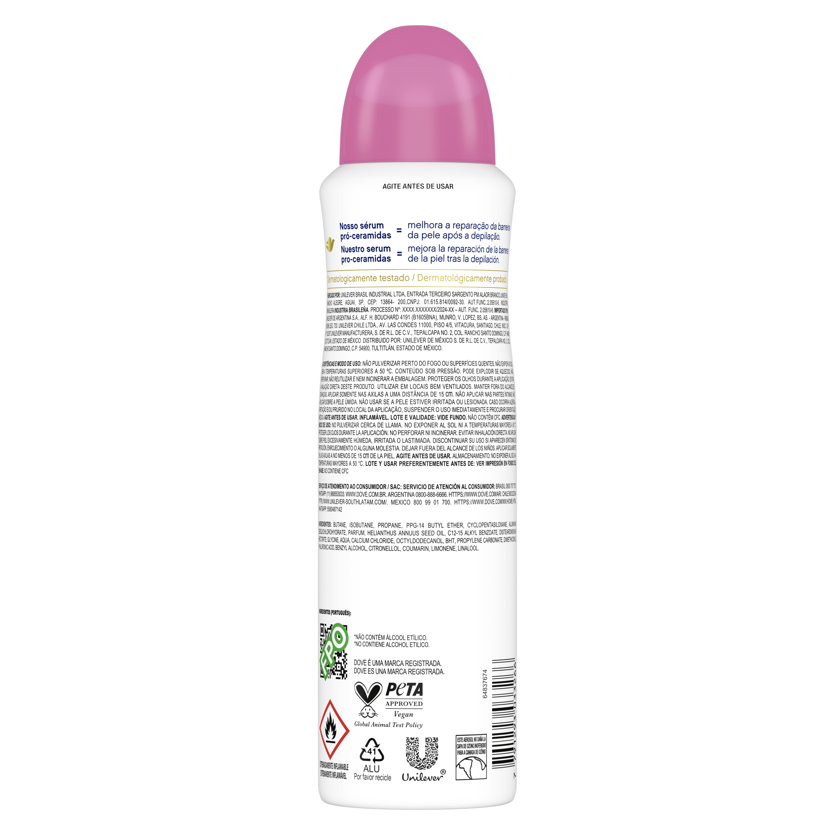Desodorante Antitranspirante Aerosol Dove Go Fresh Romã e Verbena