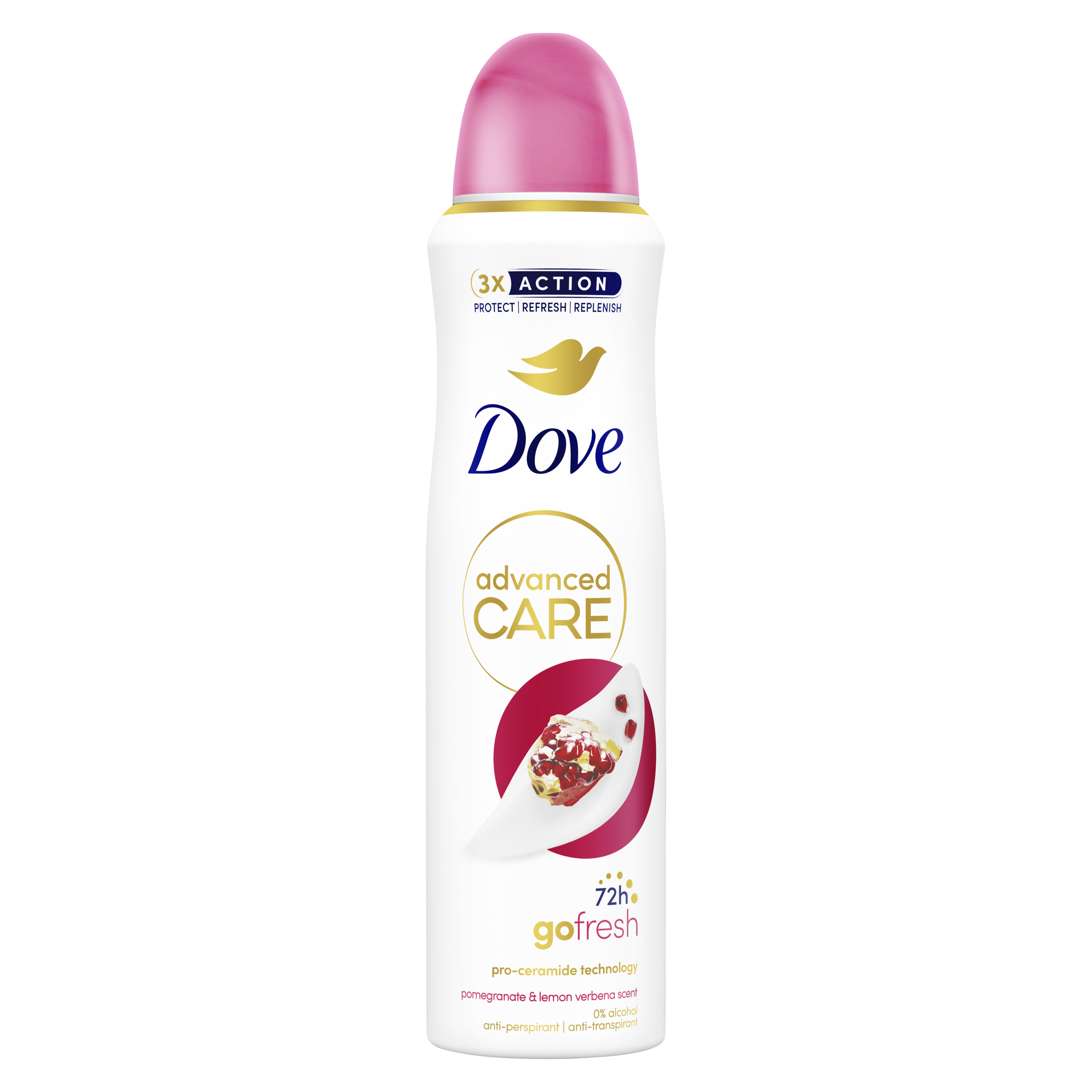 Dove Go Fresh gránátalma és citromverbéna illatú női izzadásgátló aeroszol 150ml