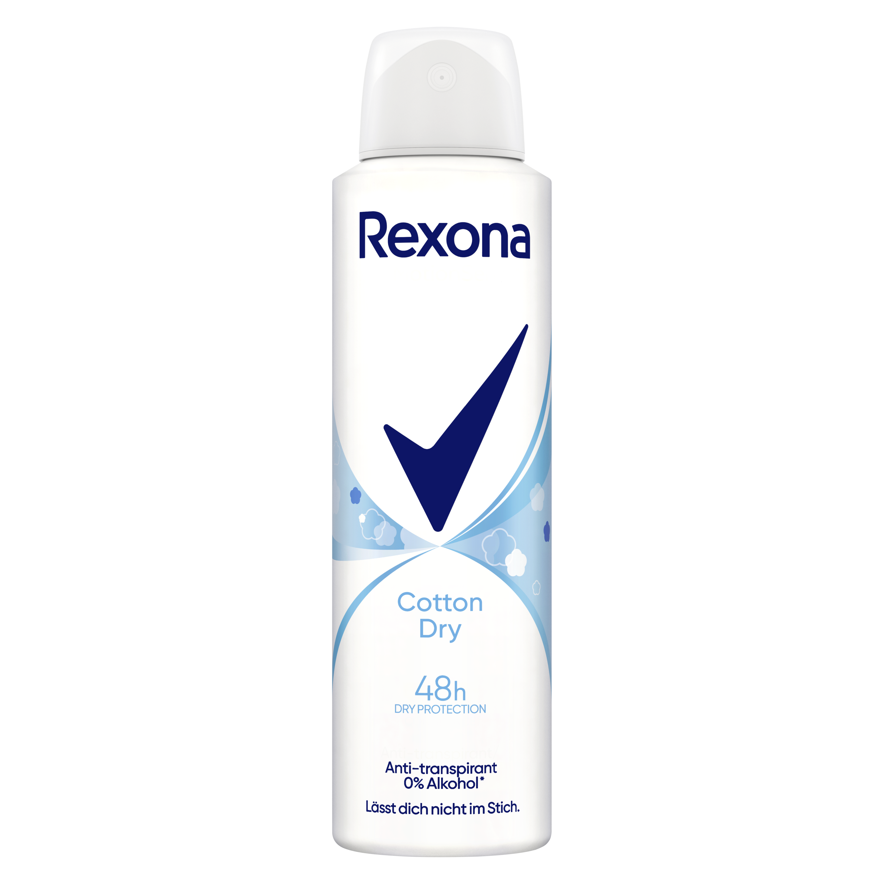 Rexona Anti Transpirant Spray Cotton Dry Deospray schützt 48 Stunden gegen Körpergeruch und Achselnässe 150 ml packshot