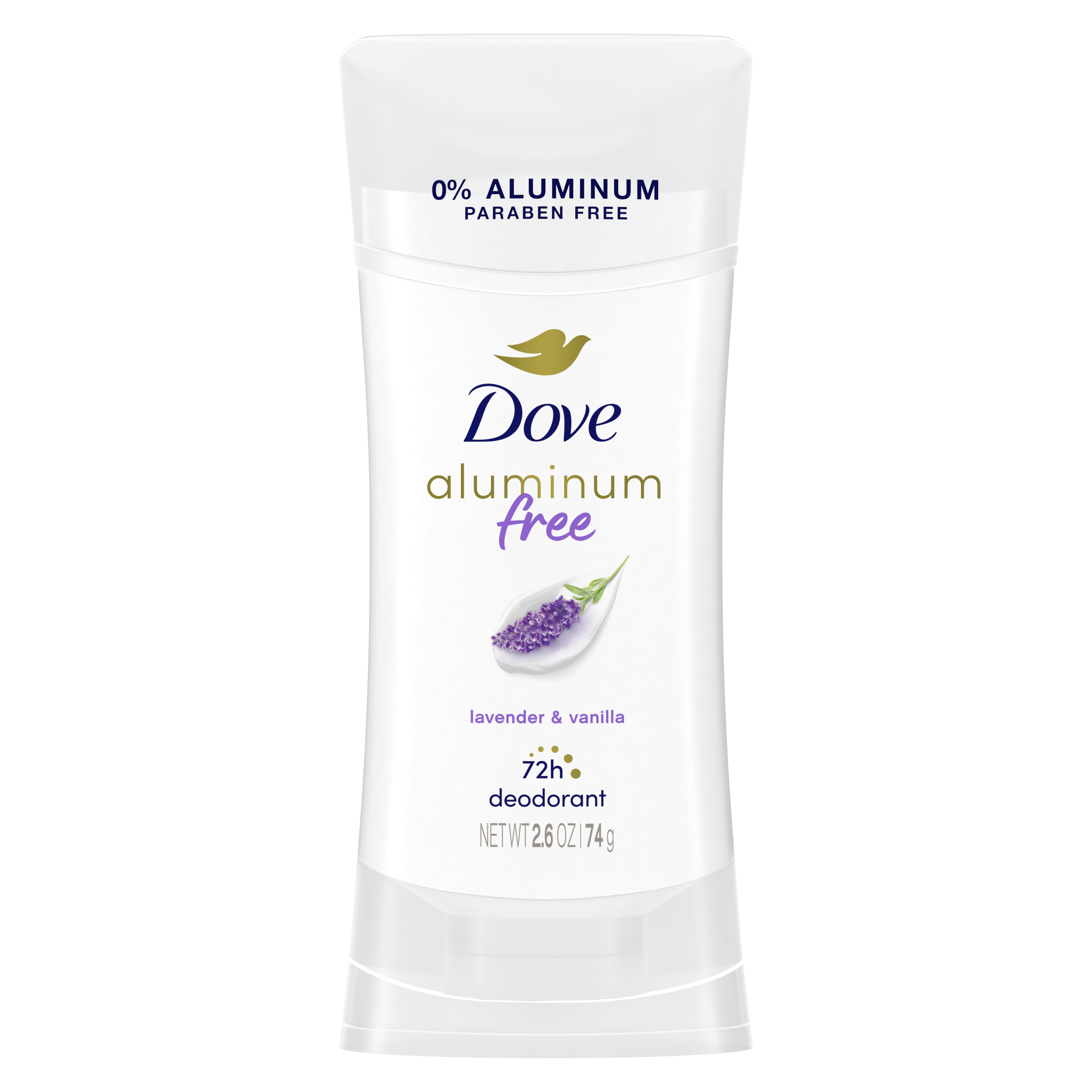 Dove Aluminum Free Deodorant Stick Lavender & Vanilla 2.6 oz
