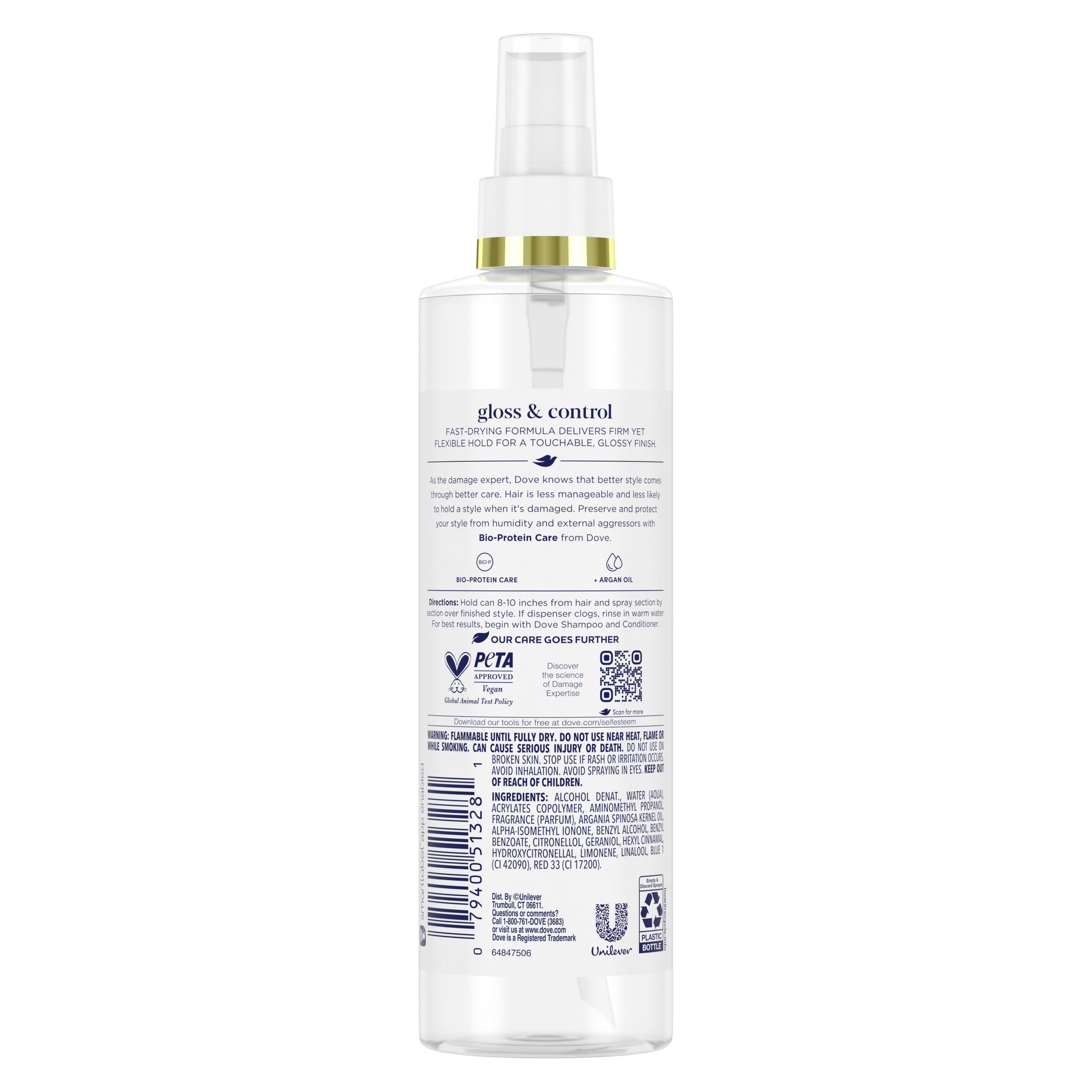 Dove Gloss & Control Non-Aerosol Hairspray