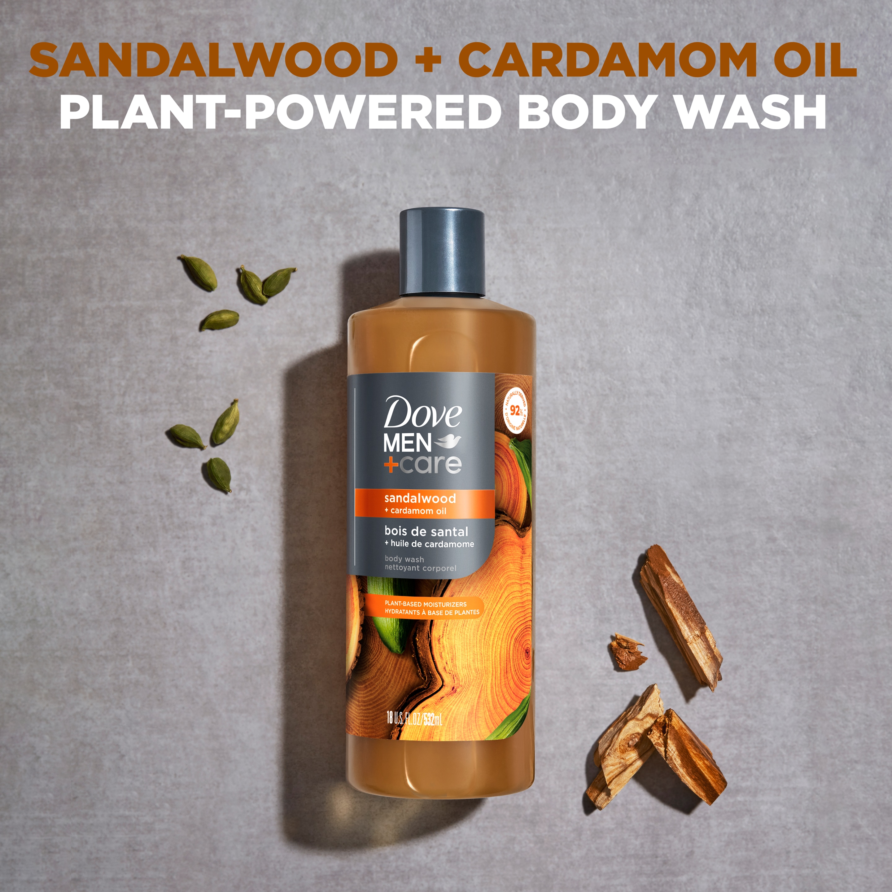 Men+Care Sandalwood + Cardamom Oil Body Wash