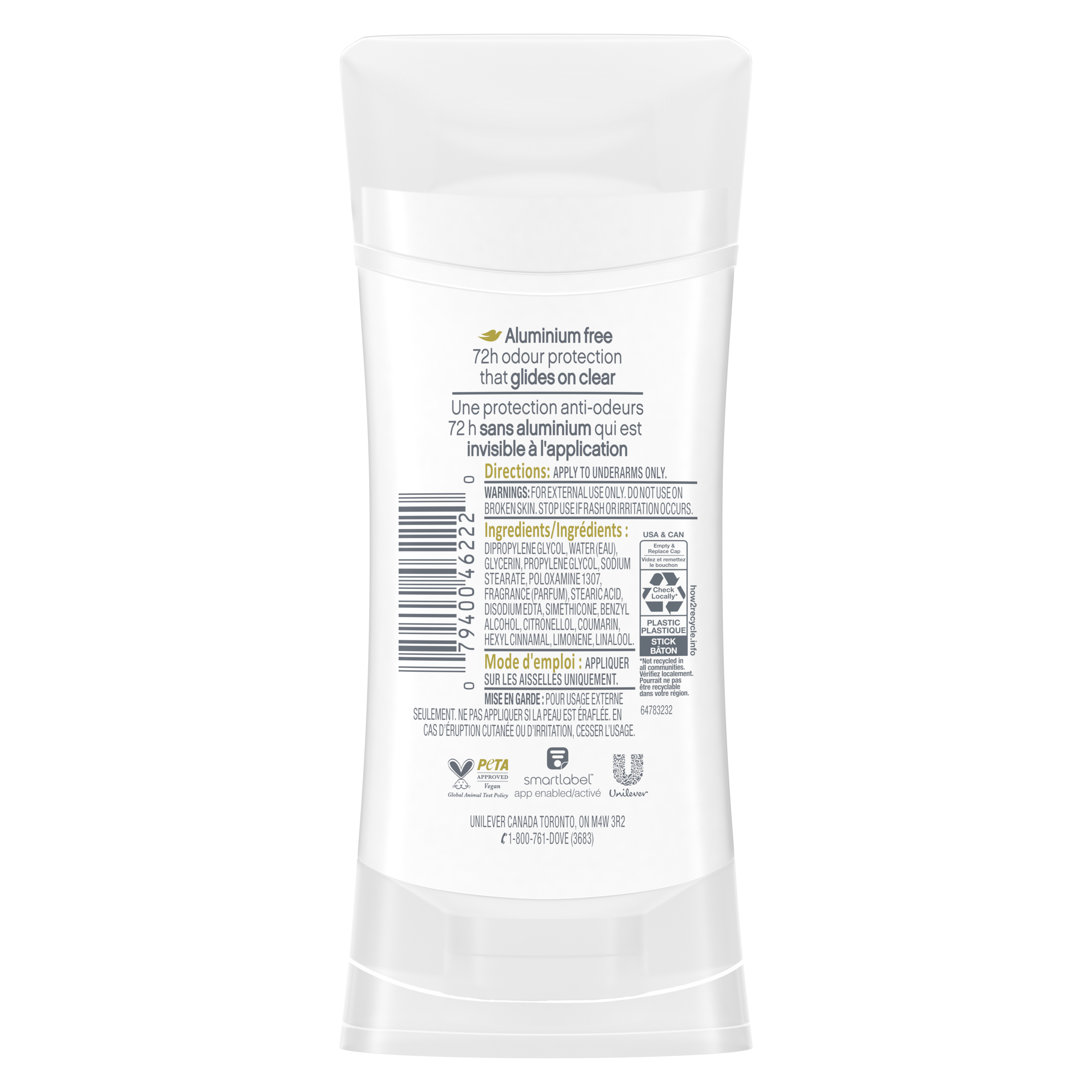 Aluminium Free Deodorant Stick Pomegranate & Lemon Verbena Scent