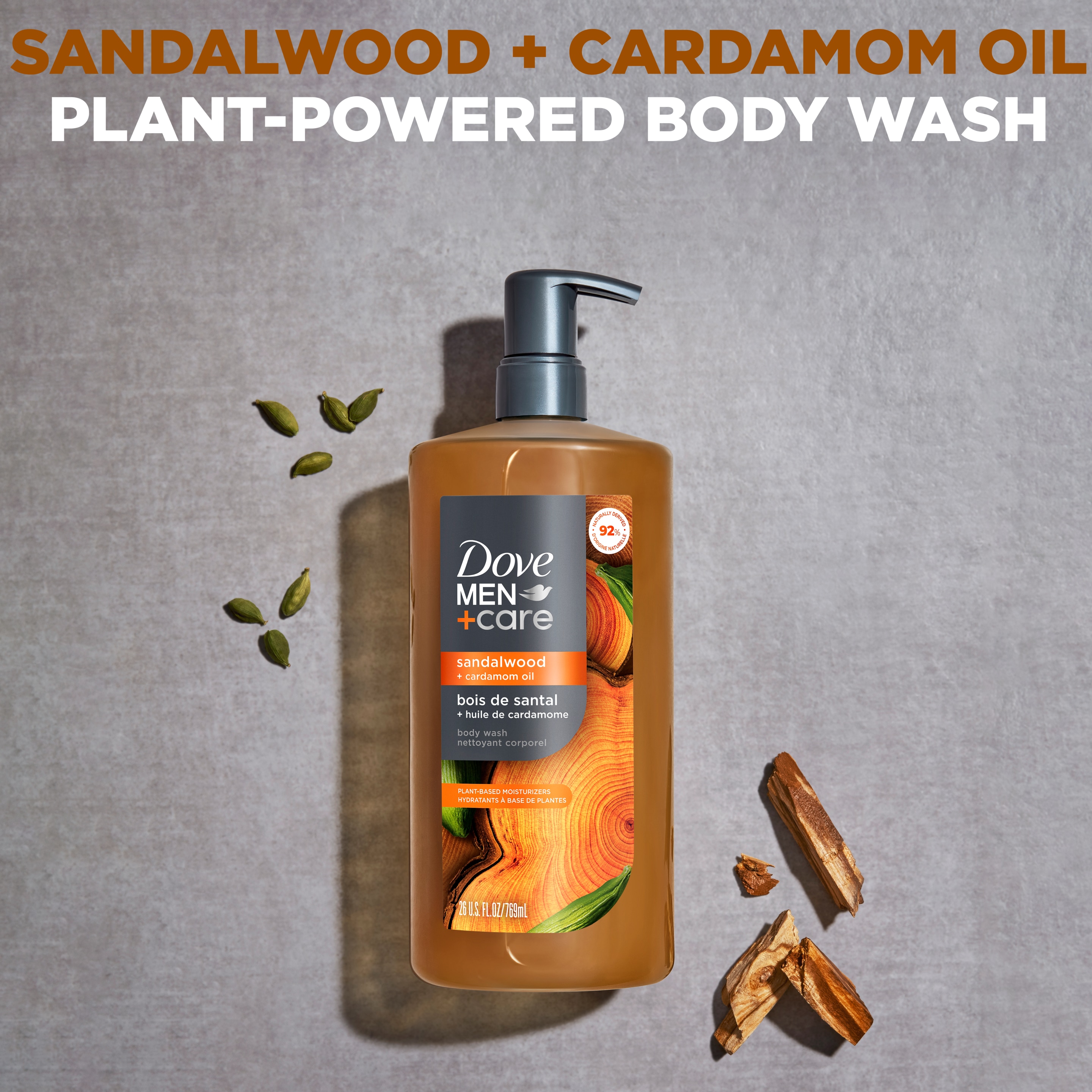 Men+Care Sandalwood + Cardamom Oil Body Wash