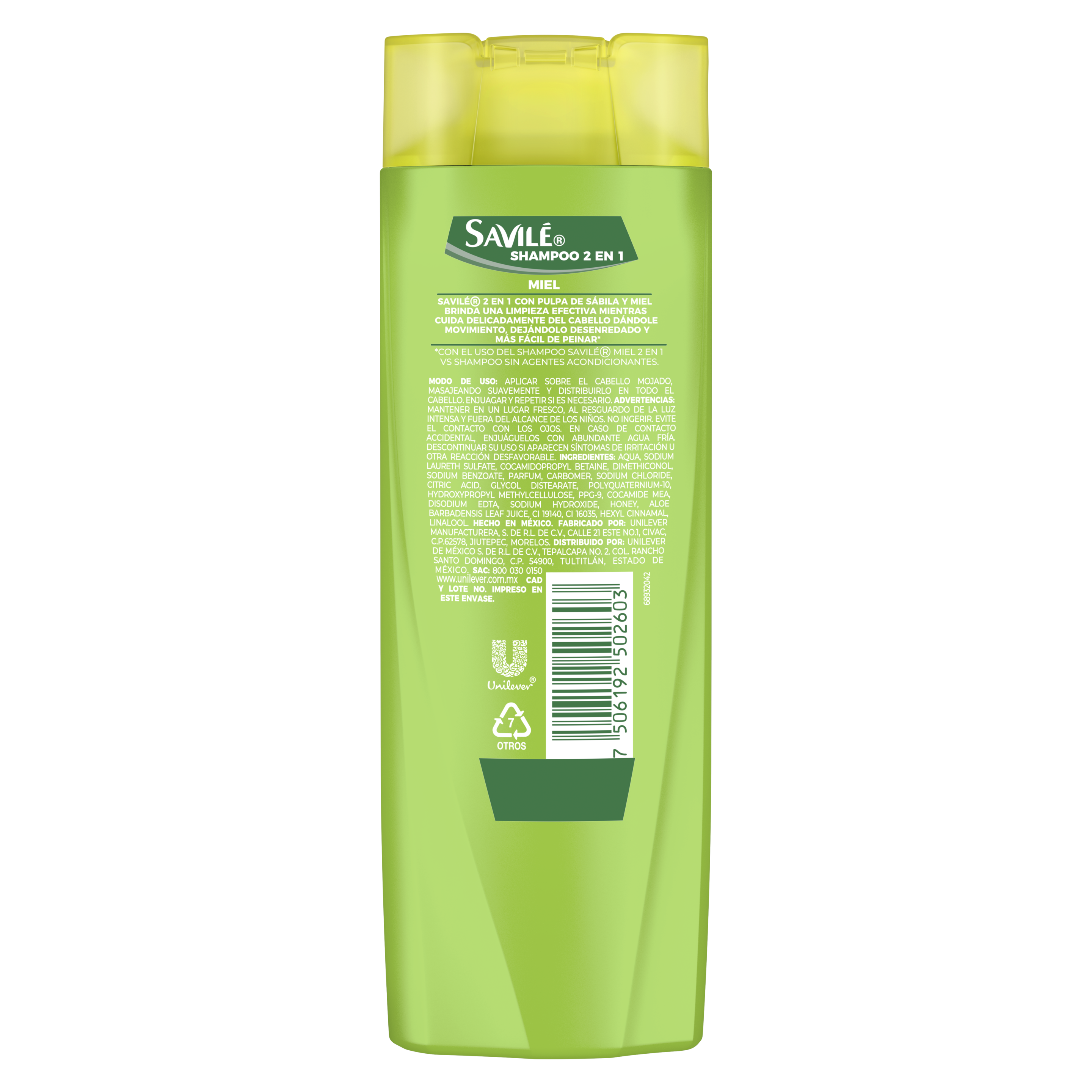 Shampoo Savilé 2 en 1 Miel