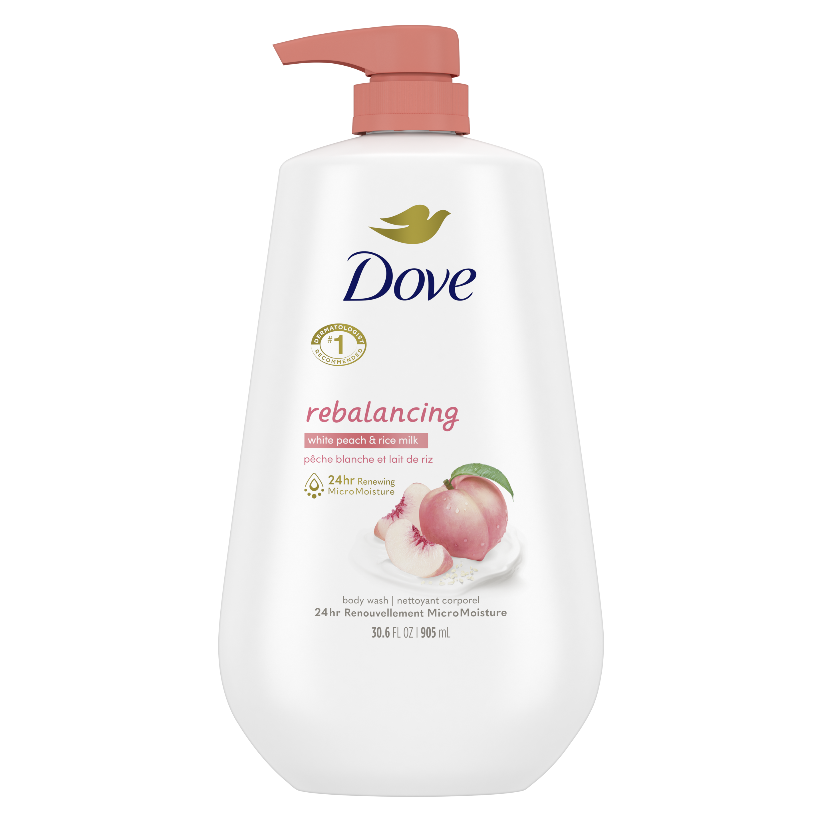 Dove Rebalance Peach Body Wash 905 ml