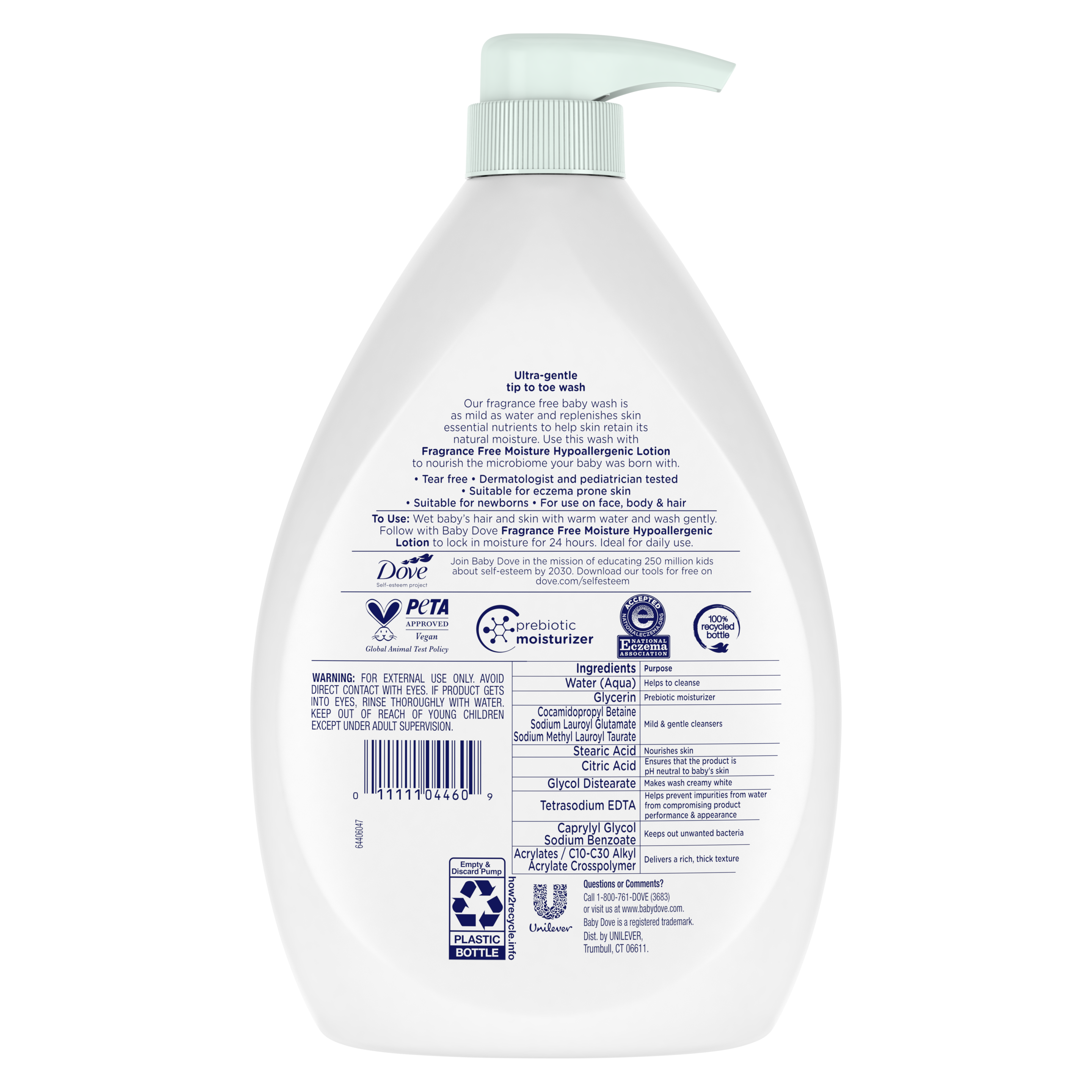 Fragrance Free Moisture Hypoallergenic Wash