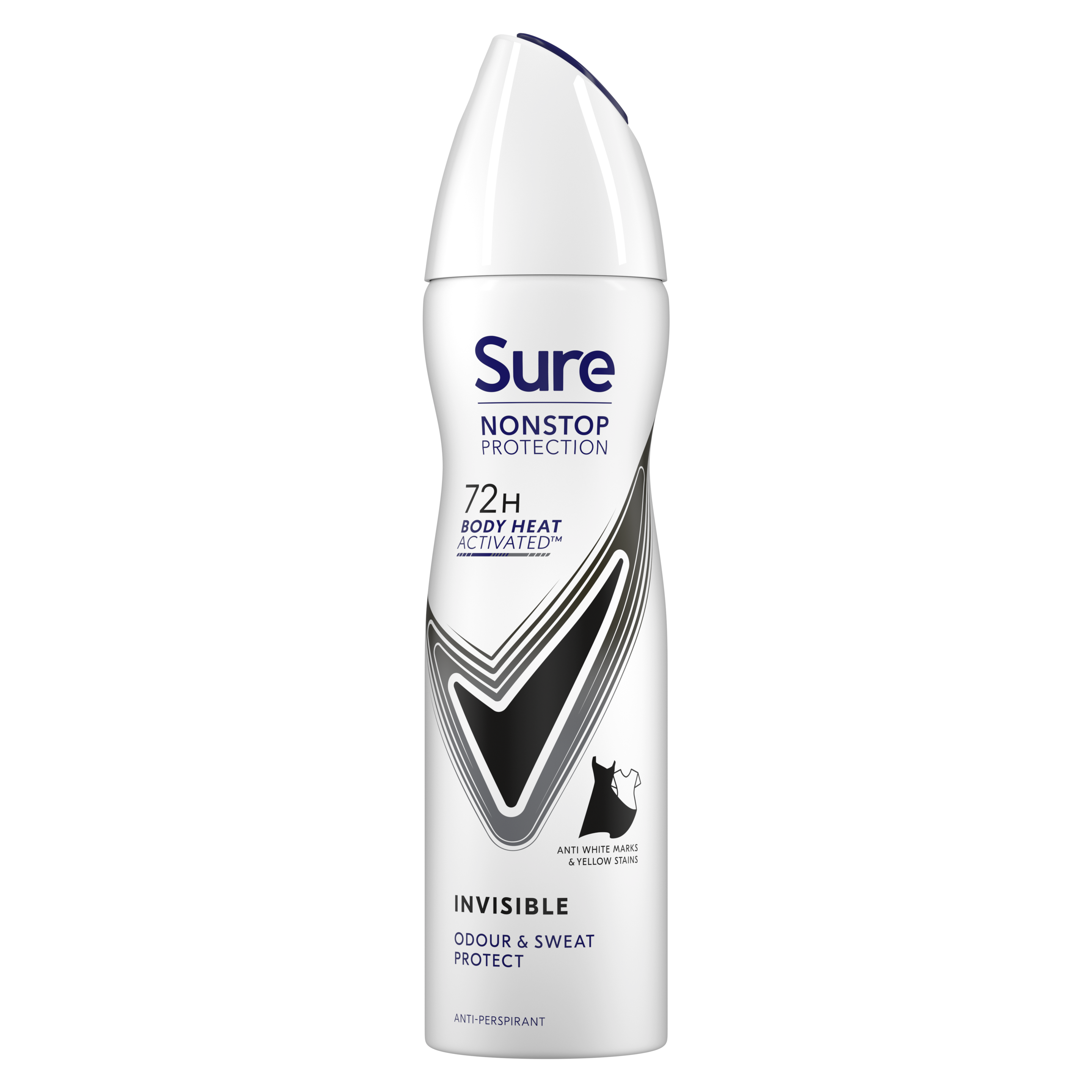 Invisible Black & White Nonstop Protection Spray Front of pack shot