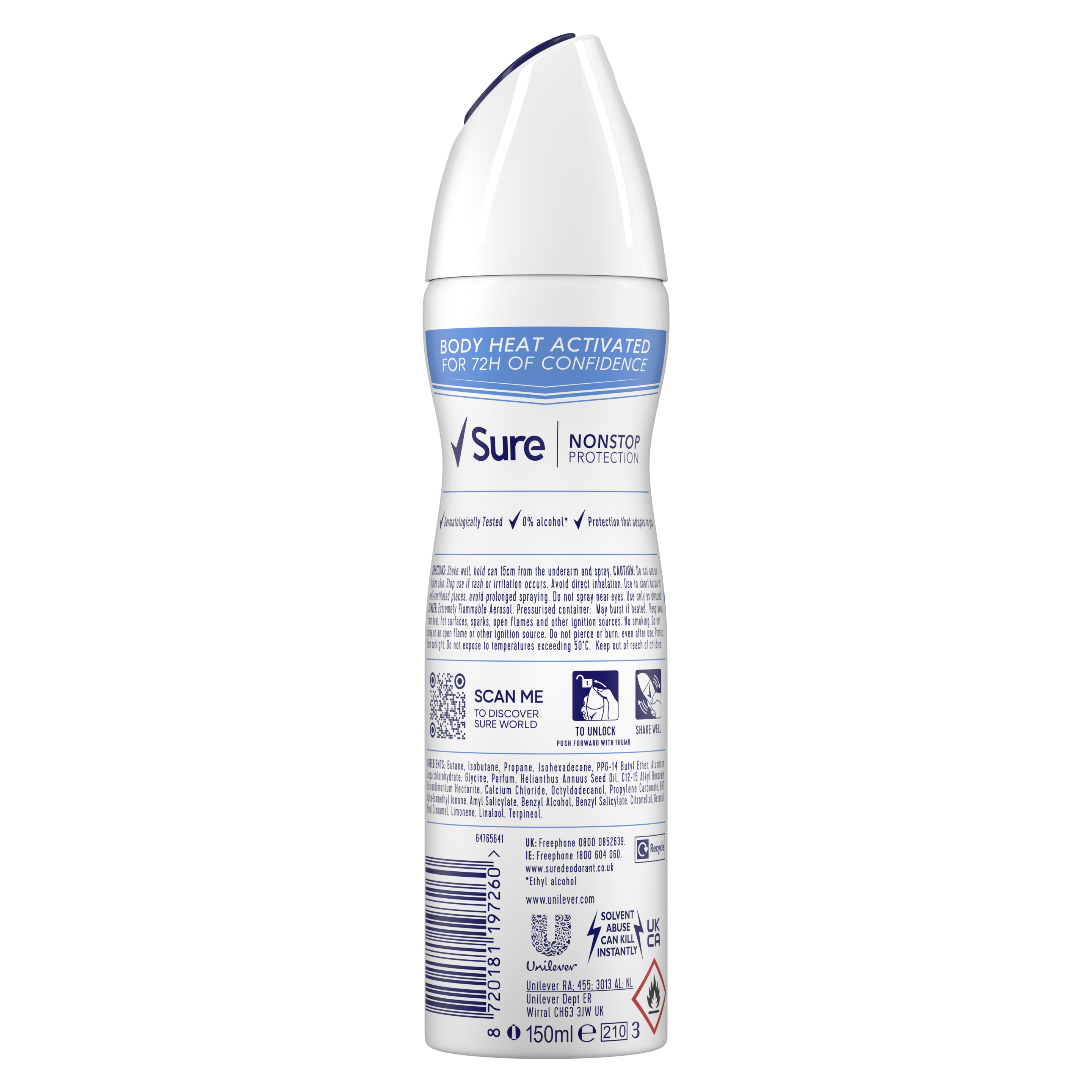 Sure Women 72hr Cotton Dry Antiperspirant Deodorant Spray 150ml