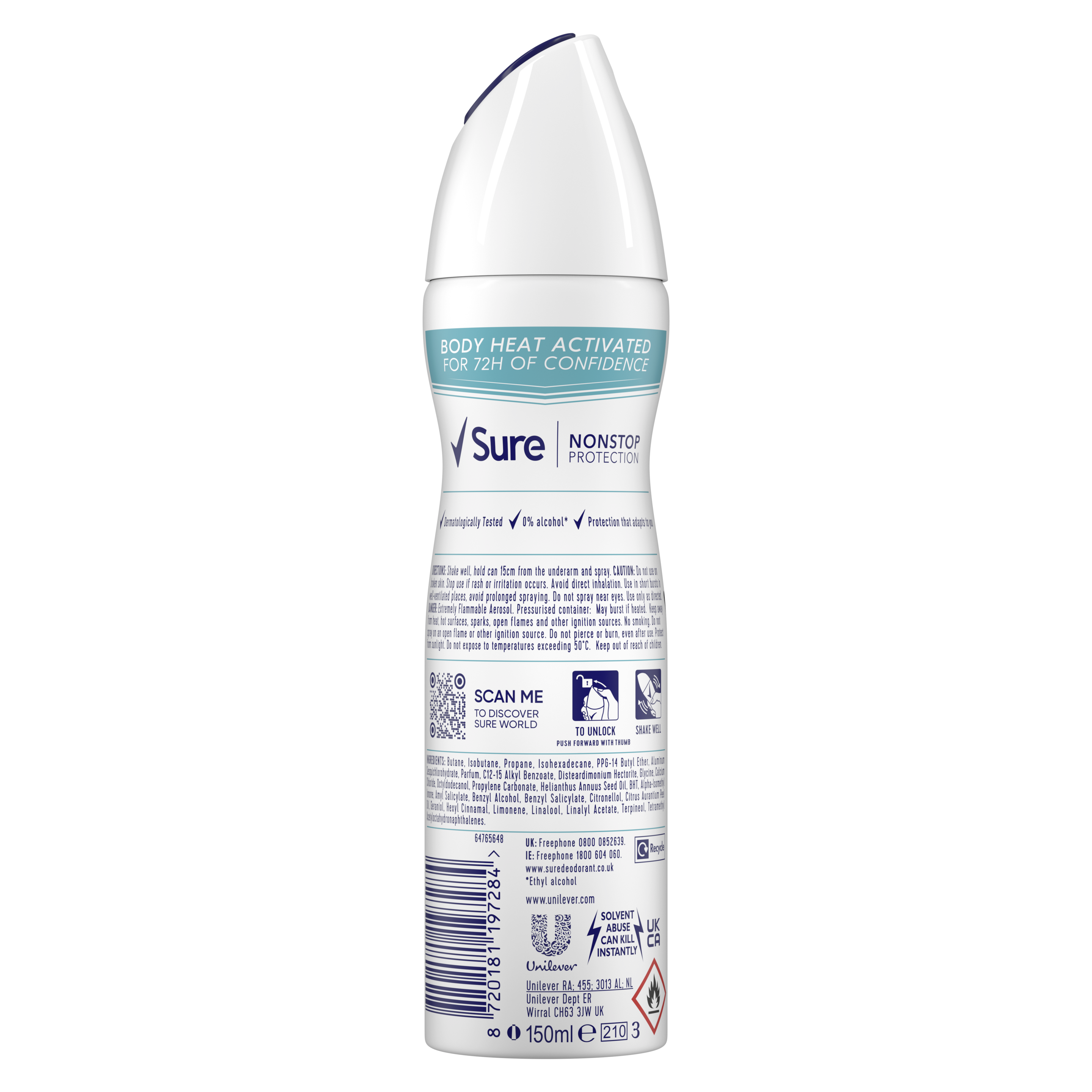 Invisible Aqua Nonstop Protection Antiperspirant Deodorant Spray 150ml