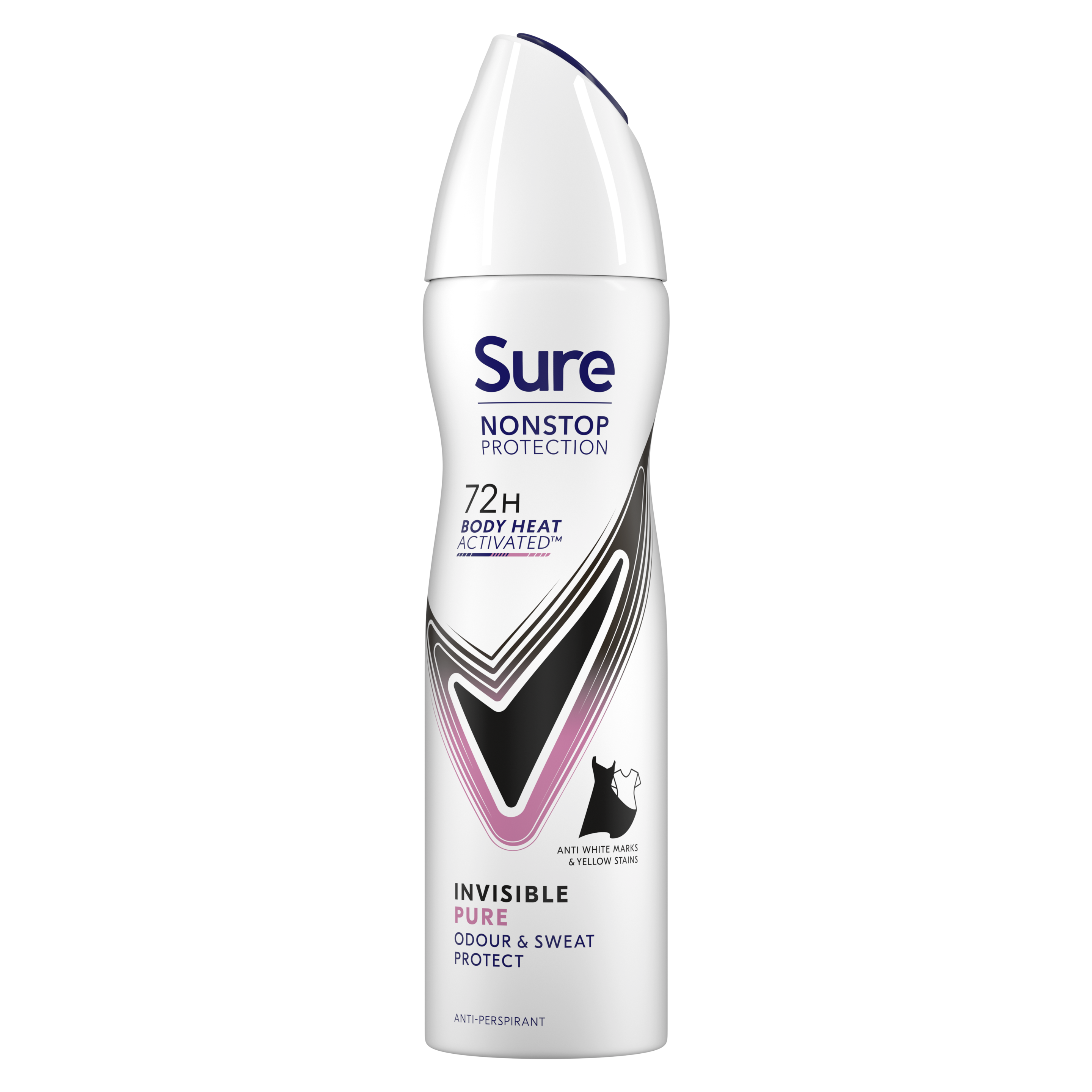 Sure Women 72hr Invisible Pure Antiperspirant Deodorant Spray 150ml packshot
