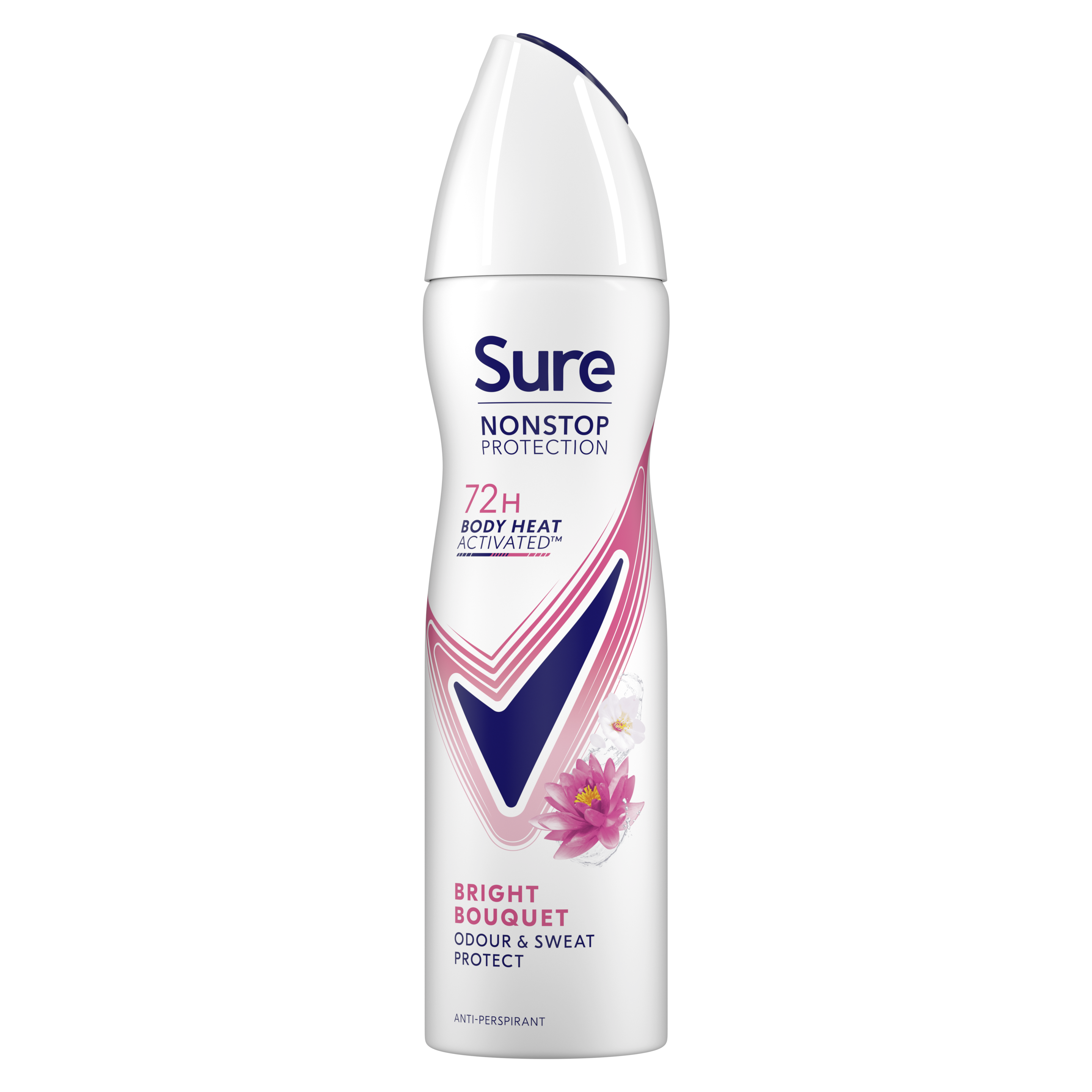 Sure Women Bright Bouquet Anti-Perspirant Deodorant Aerosol provides 48-hour sweat and odour protection. packshot