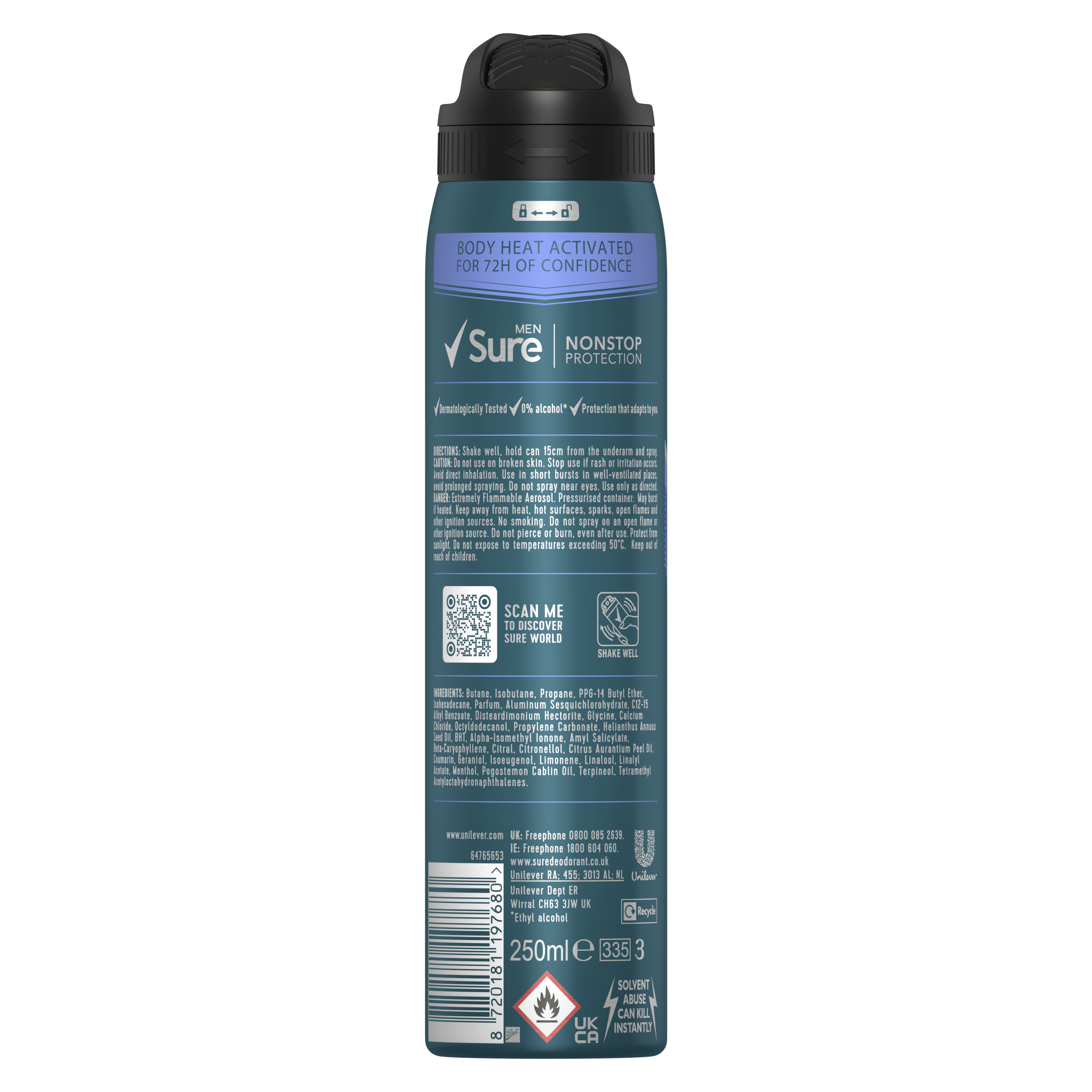 Sure Men 72hr Invisible Ice Antiperspirant Deodorant Spray