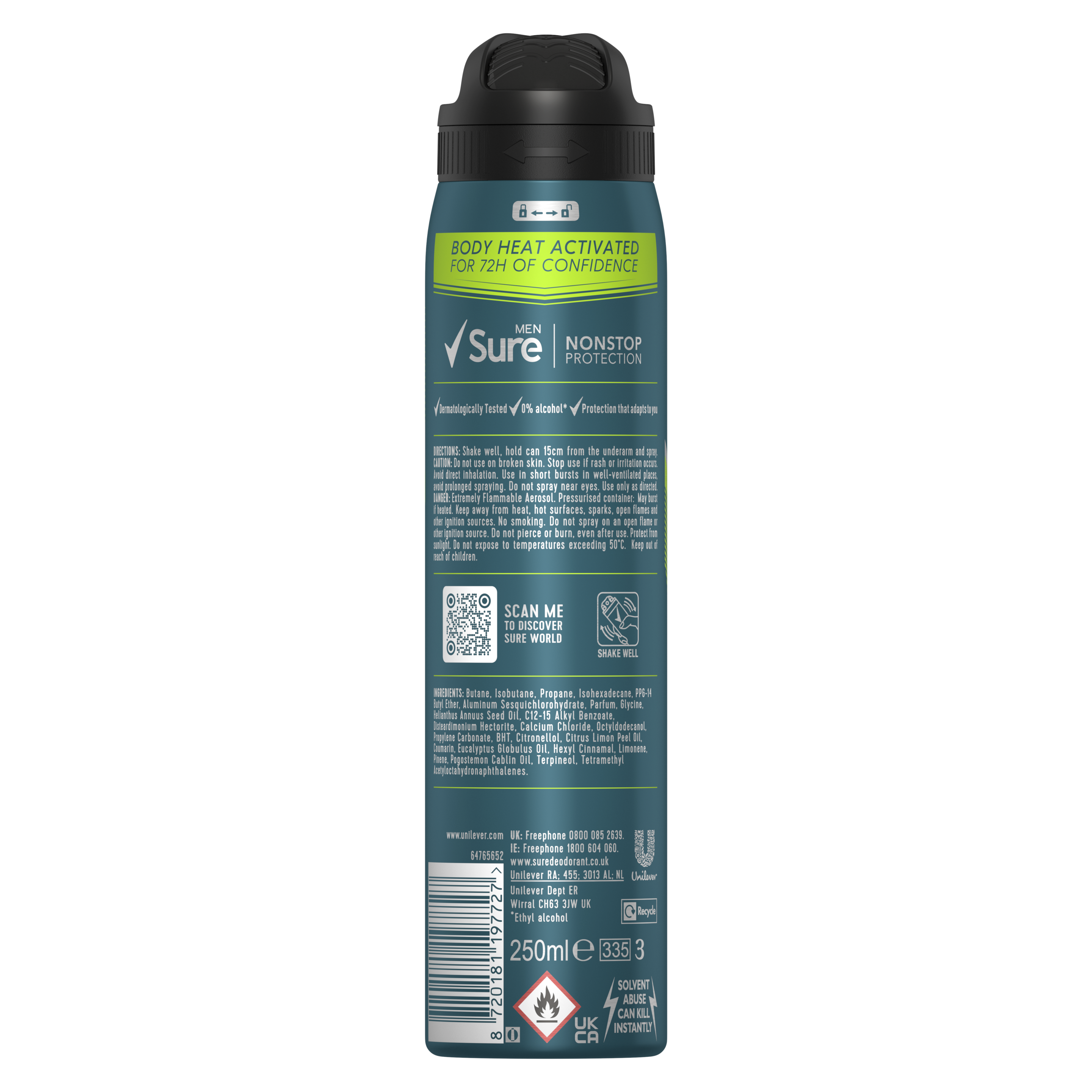 Sure Men 72hr Extreme Dry Antiperspirant Deodorant Spray