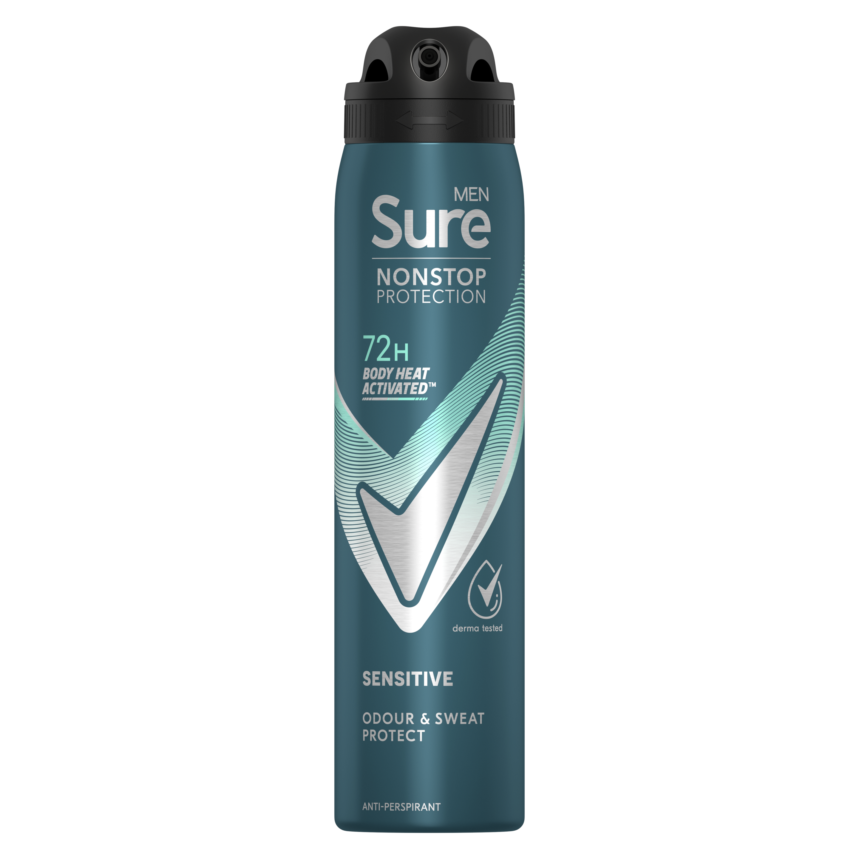 Sure Men Nonstop Sensitive Aerosol 250ml Front of pack