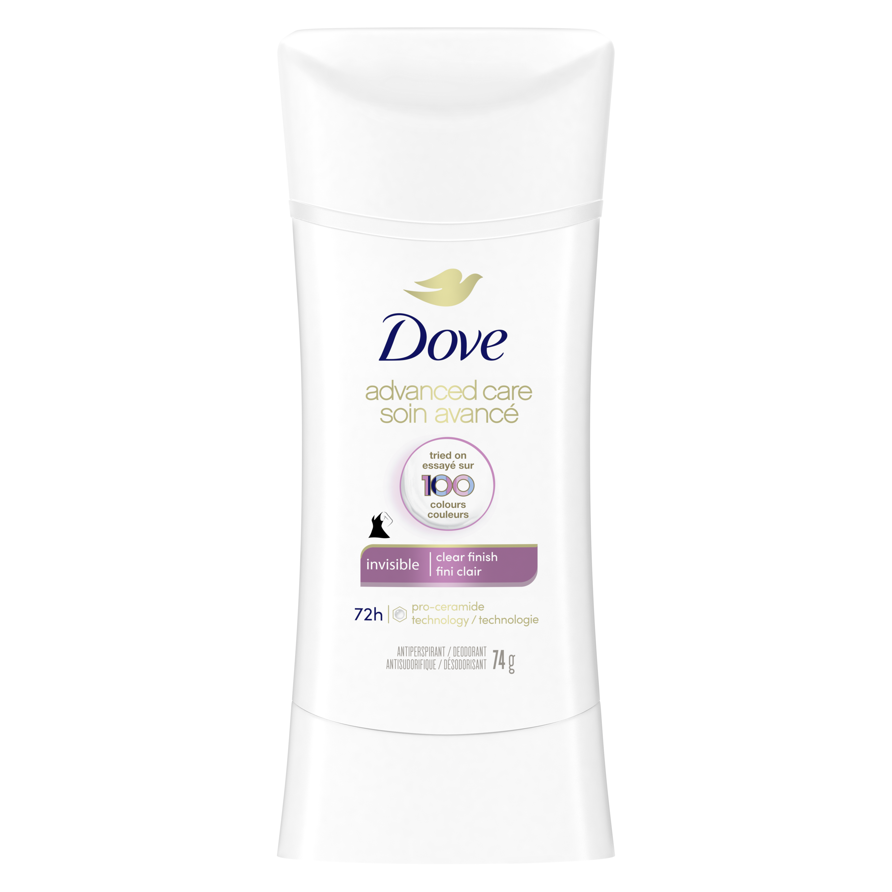 Antisudorifique en bâton soin avancé invisible parfum de fini clair 74 g packshot