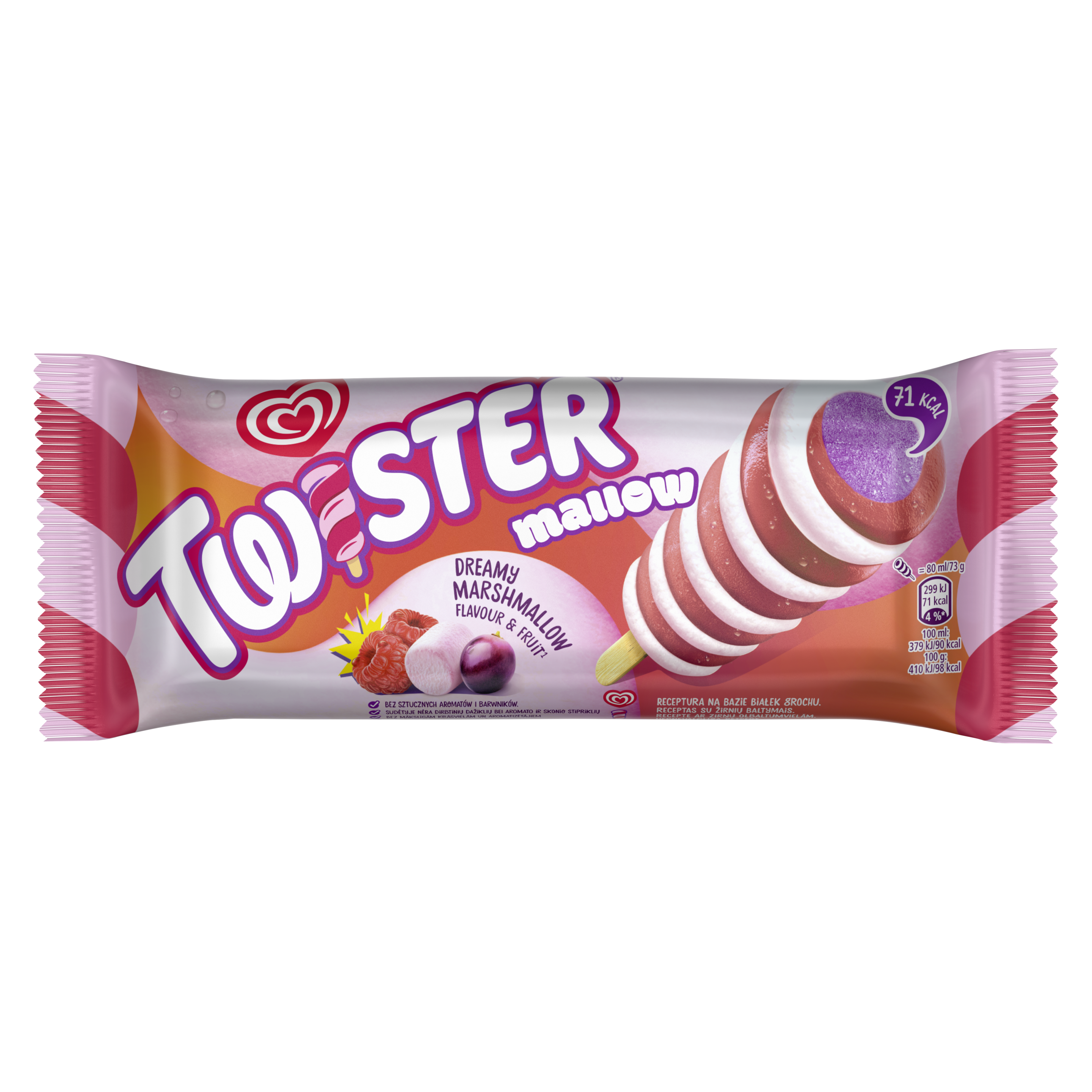 OLA Twister Framboos Marshmellow & Druif packshot
