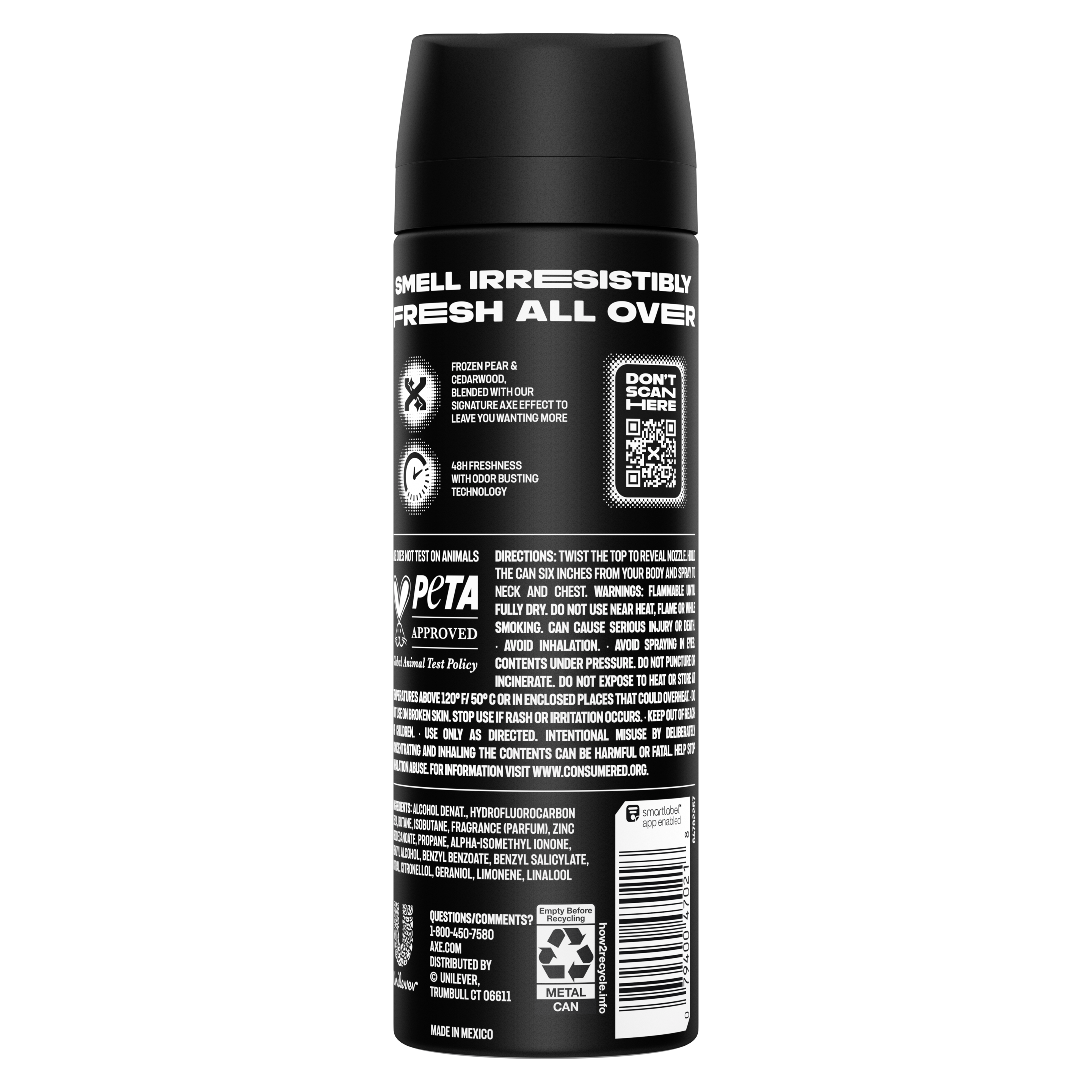 Black XL Deodorant Body Spray