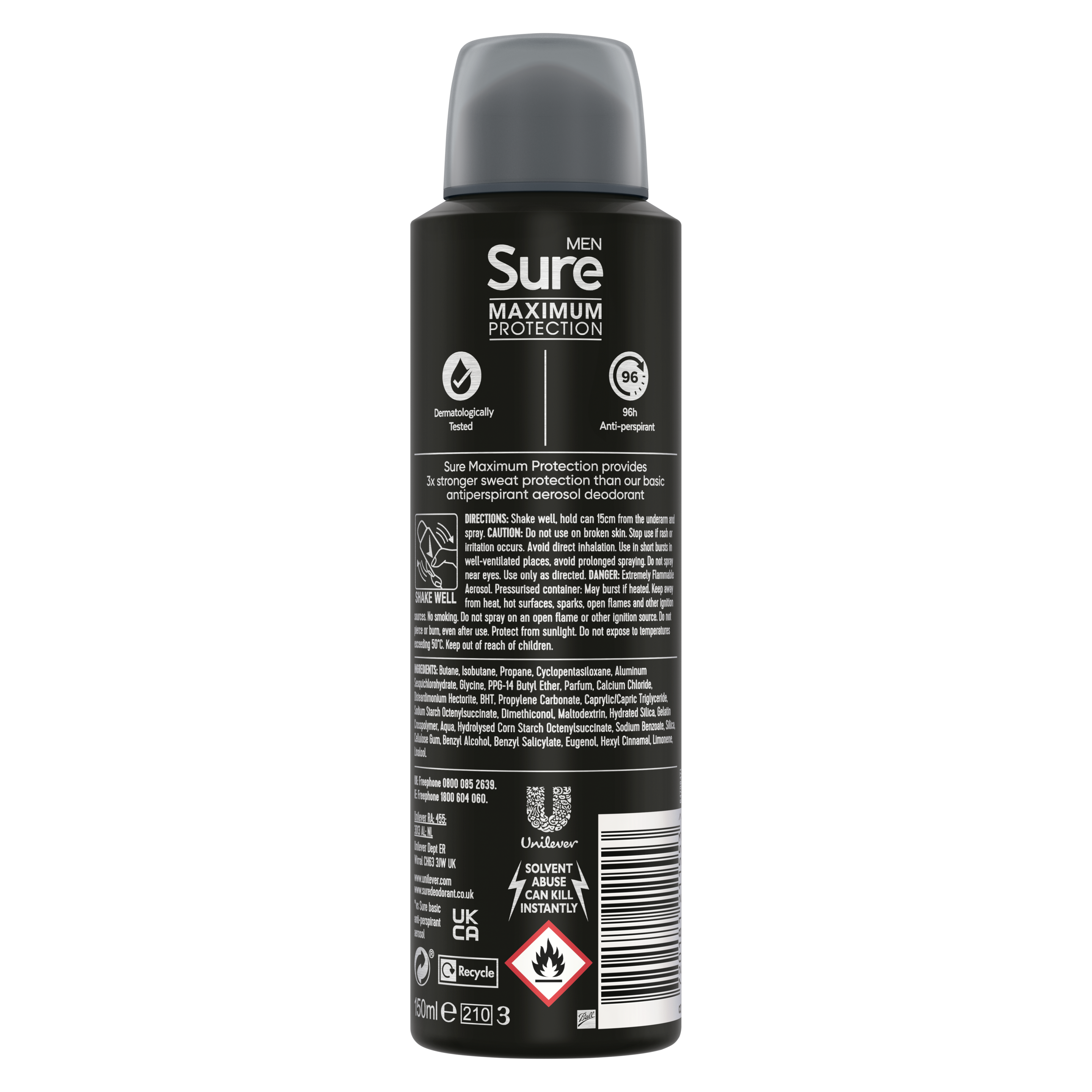 Sure Men 96hr Sport Active Antiperspirant Deodorant Spray