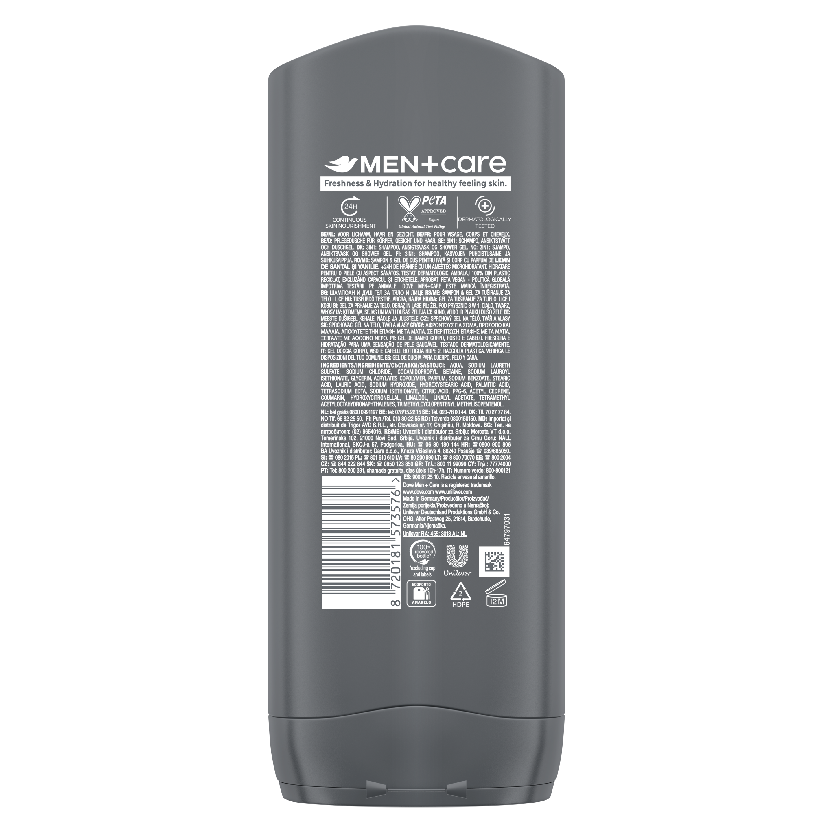 Dove Men+Care Sandalwood&Vanilla tusfürdő