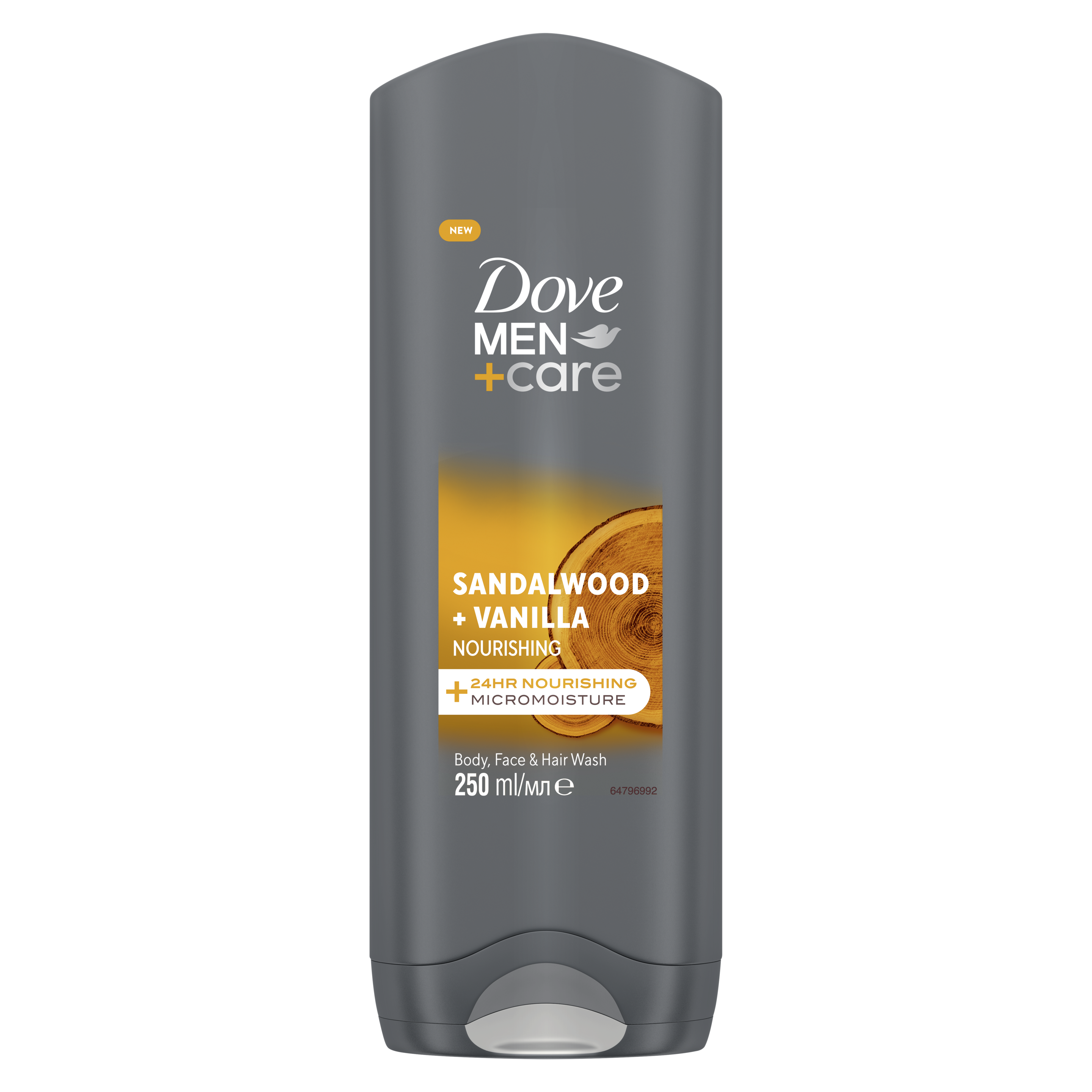 Dove Men+Care Sandalwood&Vanilla tusfürdő 250 ml