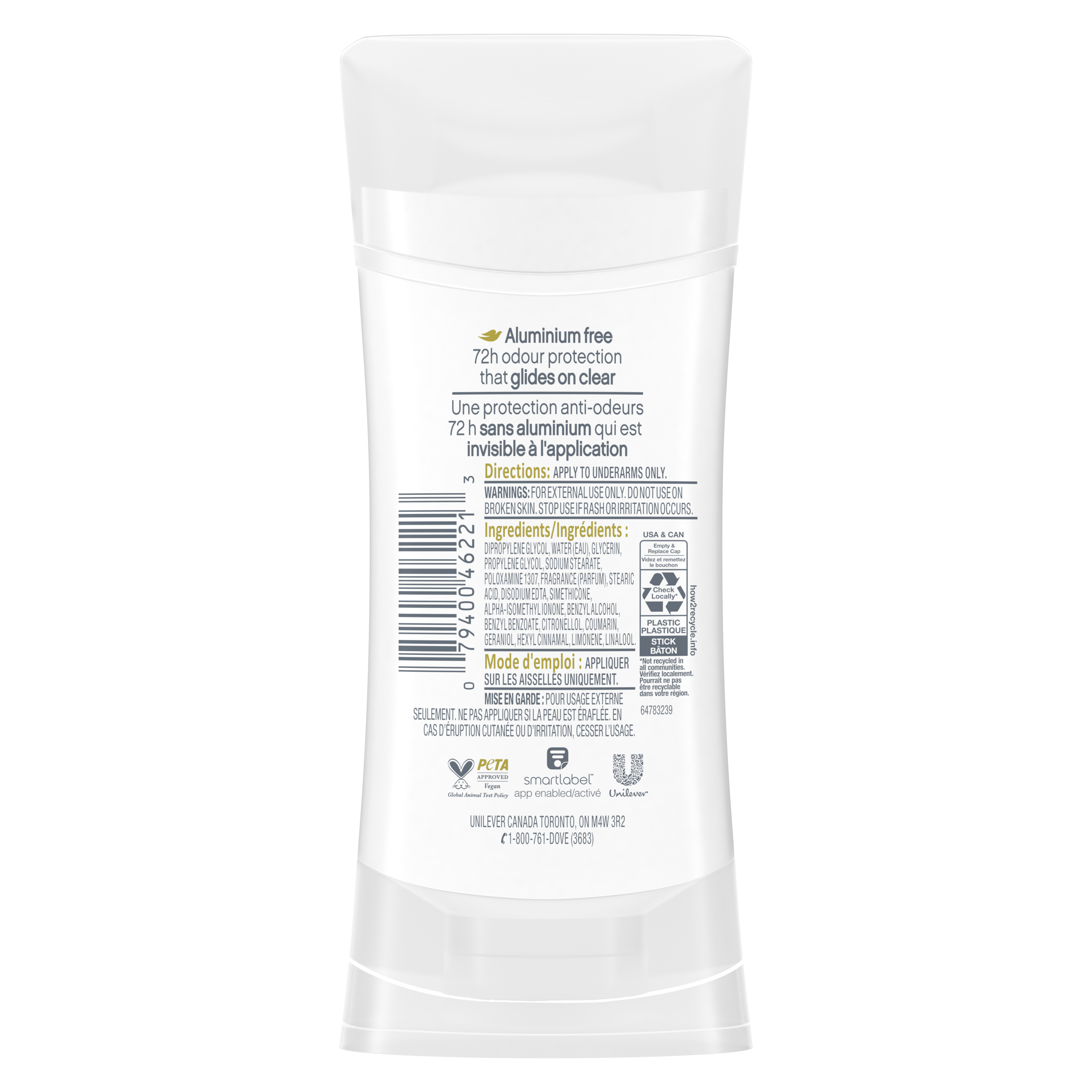 Aluminium Free Deodorant Stick Cucumber & Green Tea Scent