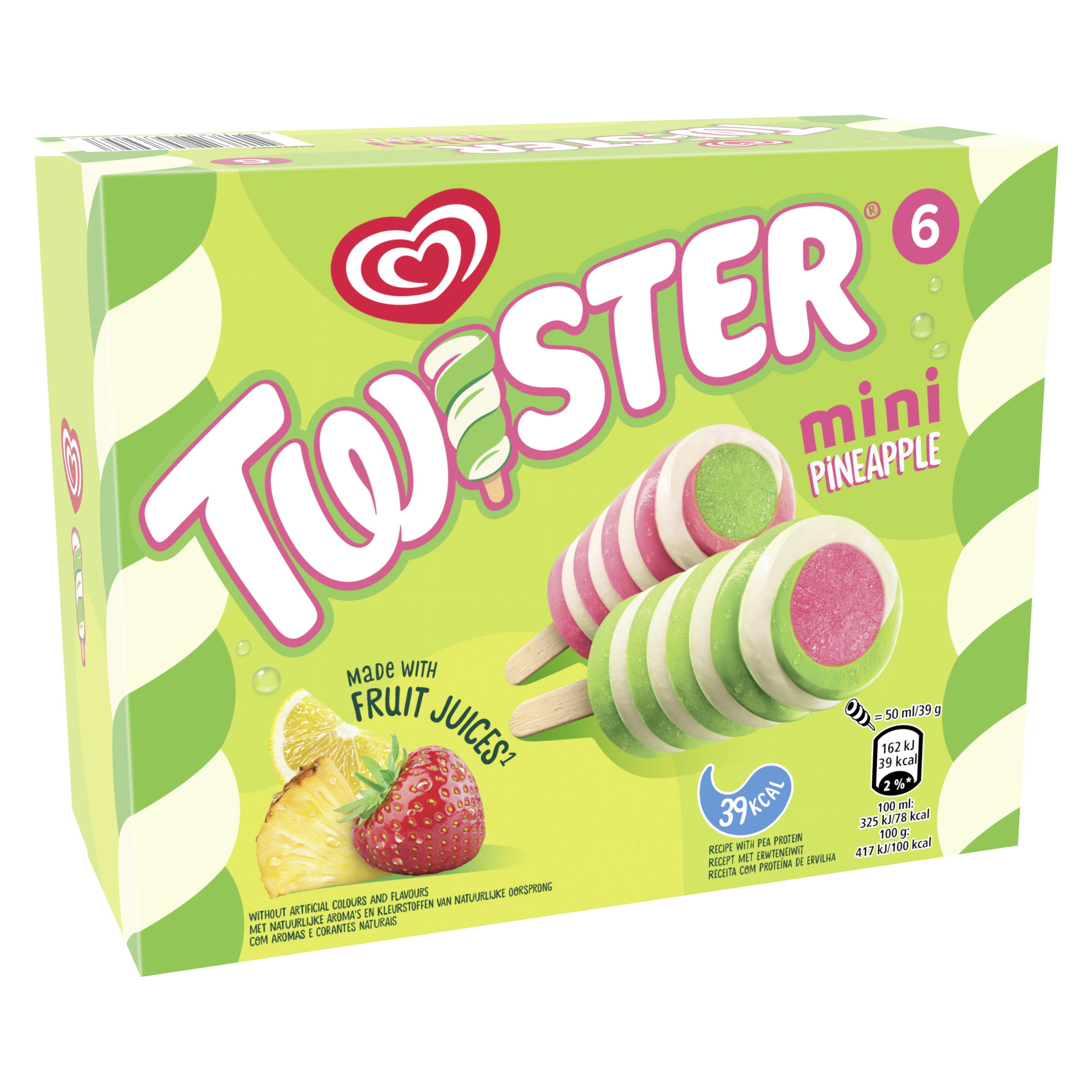 OLA Twister Mini Pineapple 6 stuks packshot