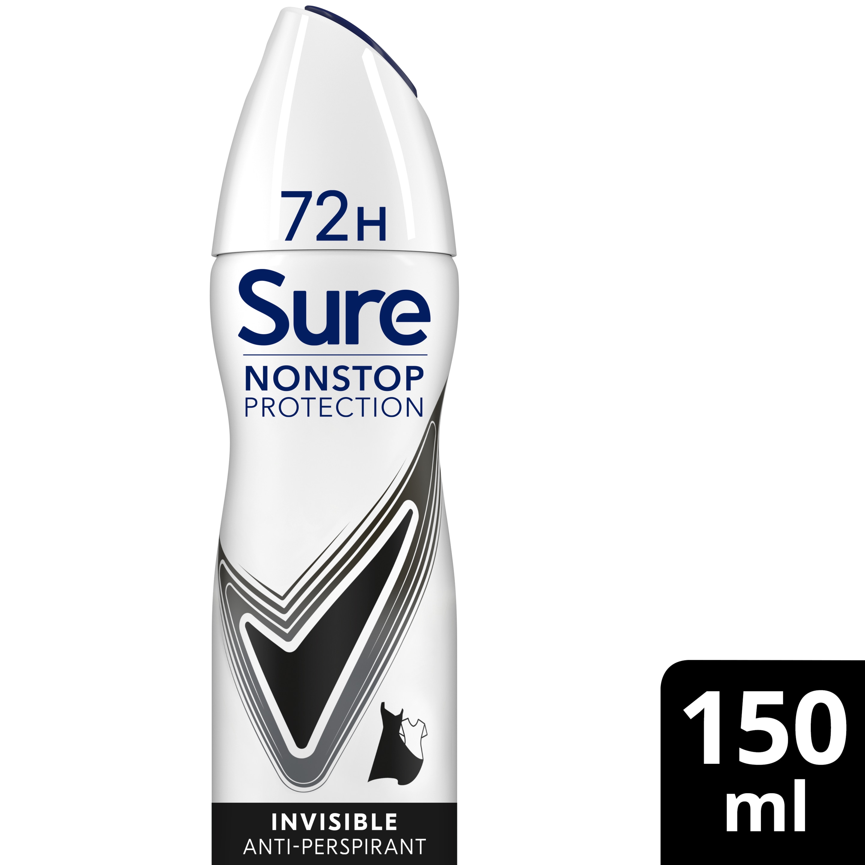 Sure Women 72hr Invisible Black & White Antiperspirant Deodorant Spray