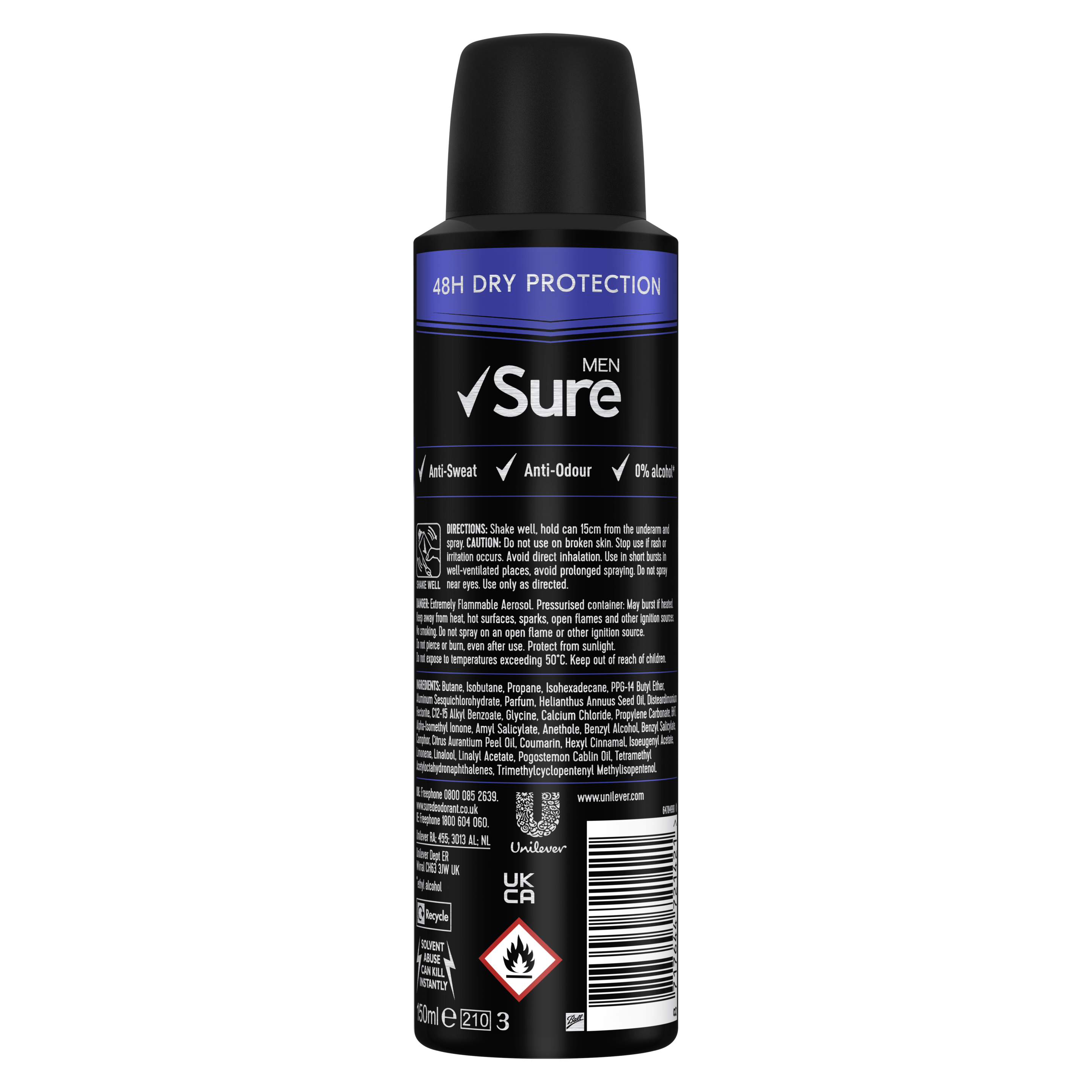 Sure Men Invisible Ice Antiperspirant Deodorant 150ml