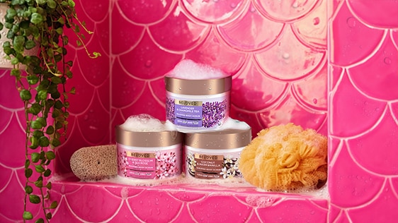 Beloved Cherry Blossom Coconut & Warm Vanilla Lavender & Chamomile Tea Body Scrubs