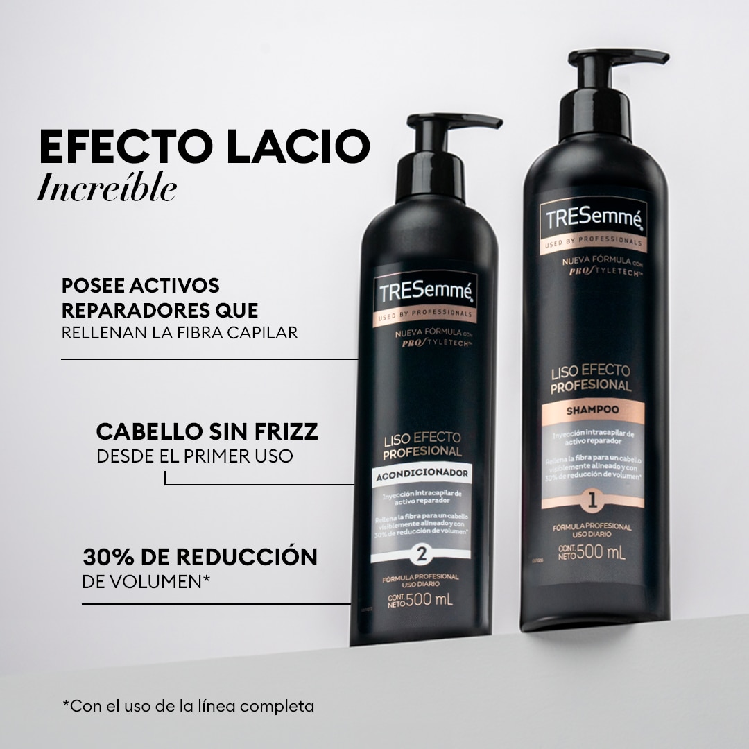 Shampoo y acondicionador tresemmé para lograr un cabello lacio