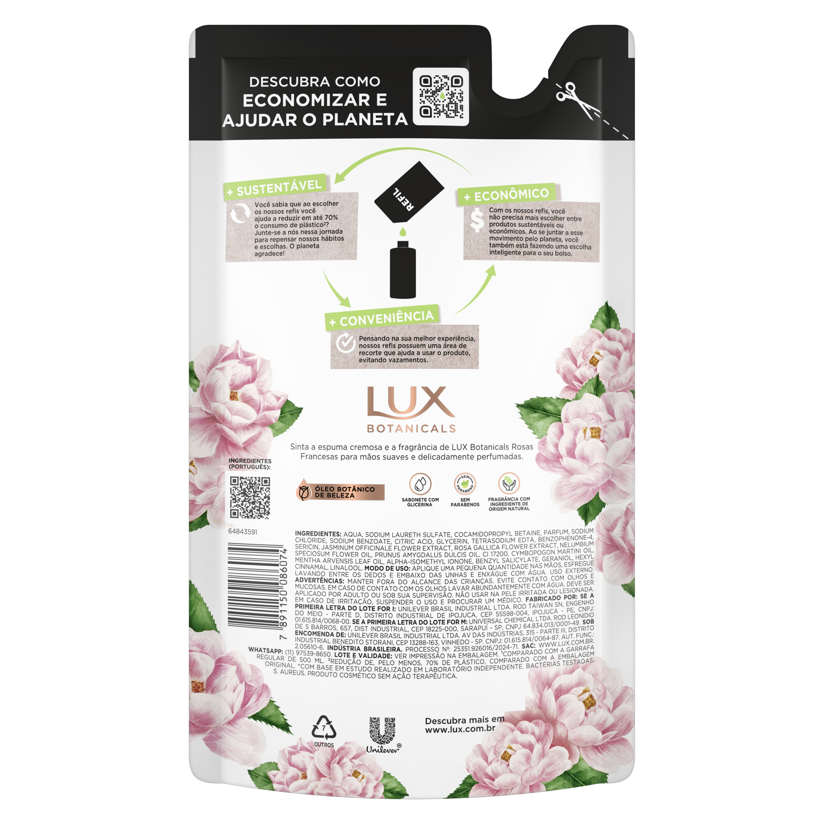 Sabonete Líquido Para as mãos Rosas Francesas