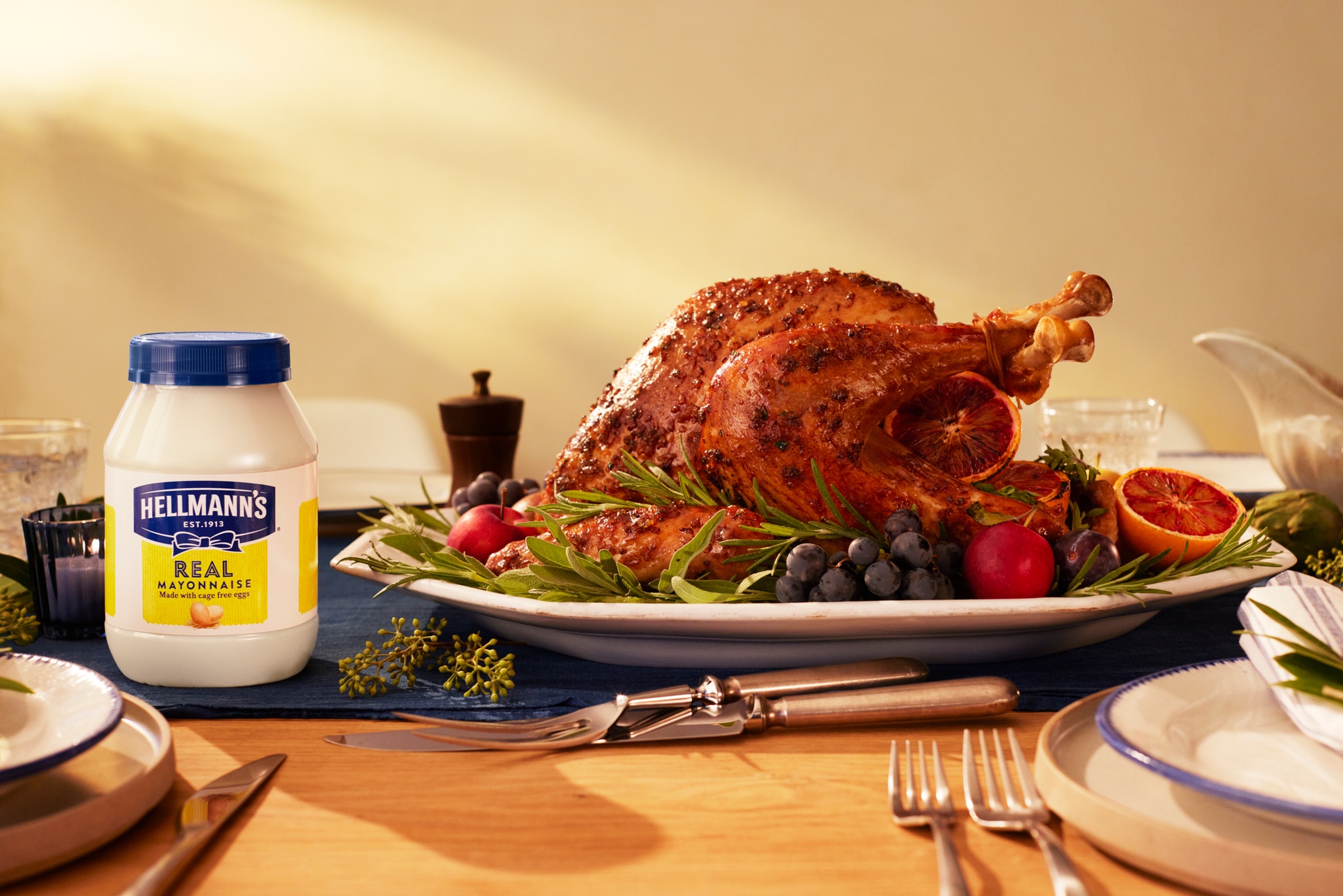 Thanksgiving Turkey with Hellmann's real mayonnaise