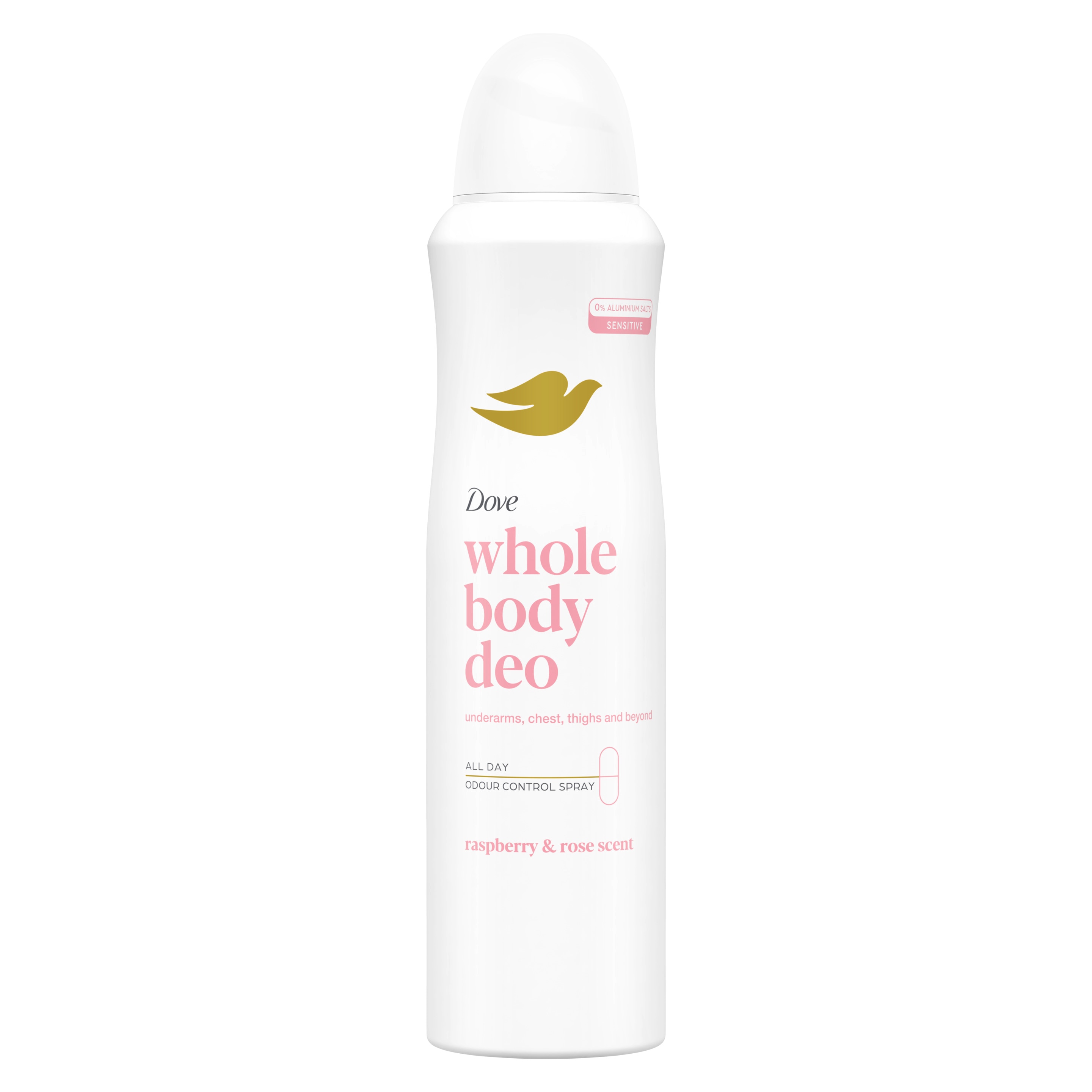 Dove Whole Body Deo Spray Raspberry and rose scent 150ml packshot