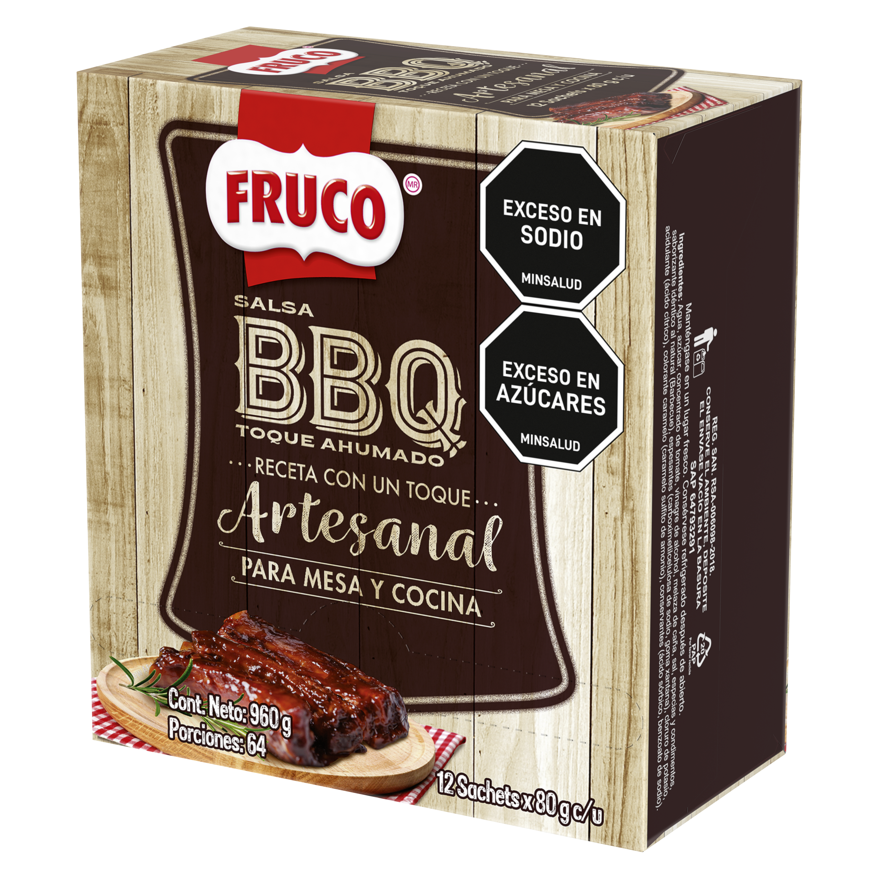 Salsa BBQ Receta Artesanal Fruco 80gr