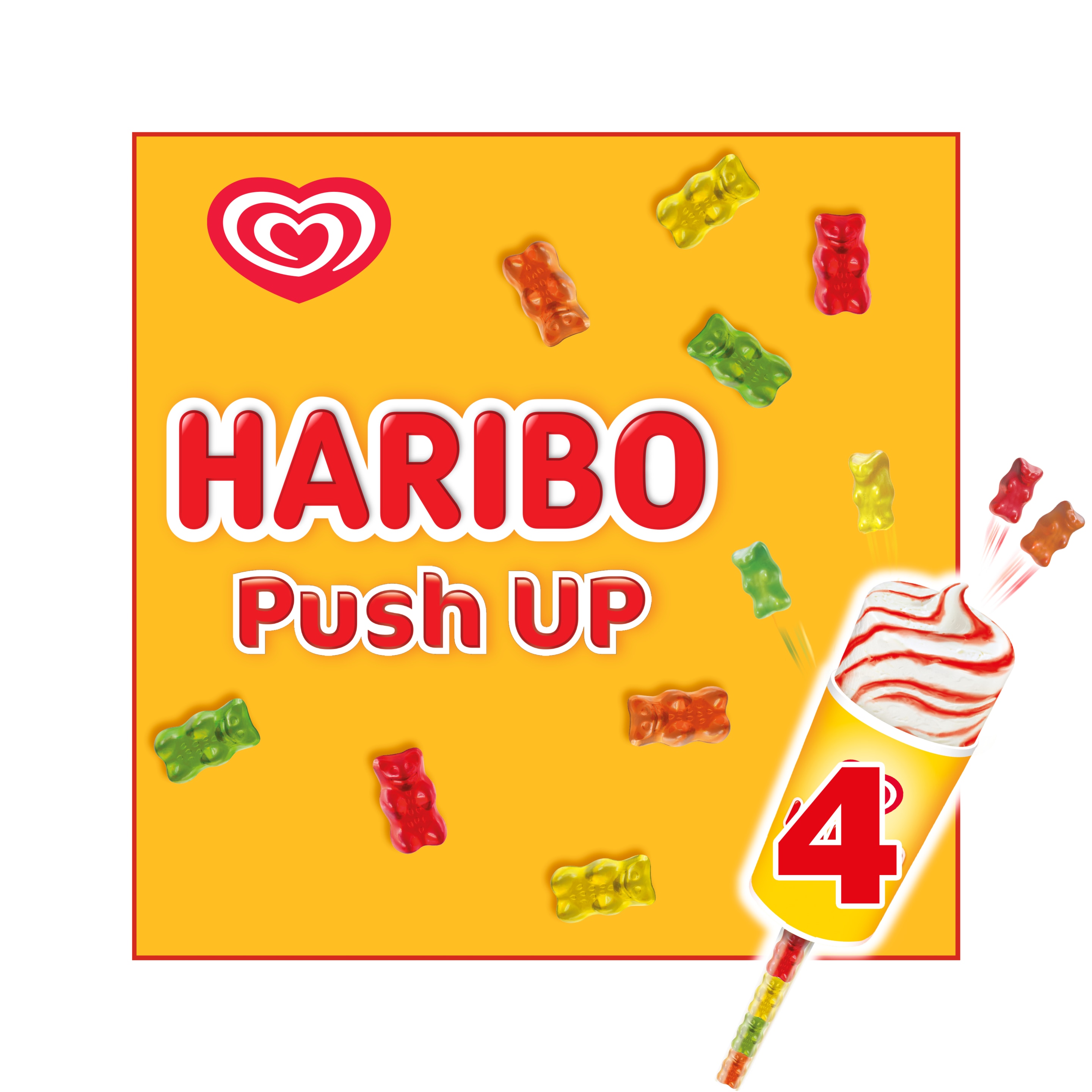 Walls Haribo Ice Cream Push-Up 4x 85 ml