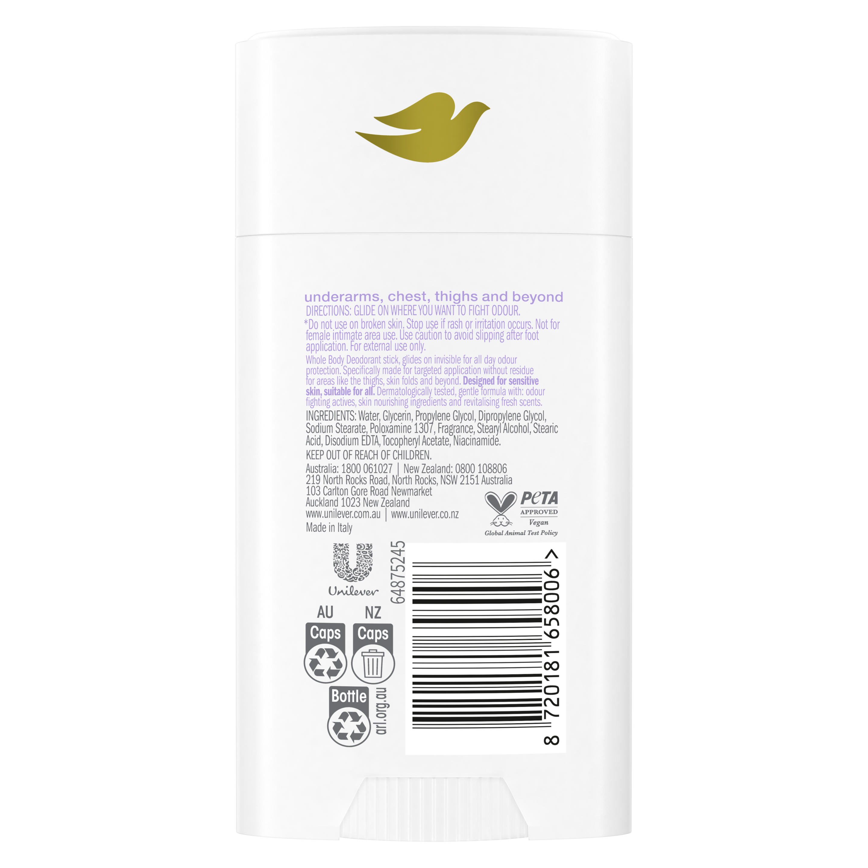 Women's Lavender & Chamomile Whole Body Deodorant Stick 81g