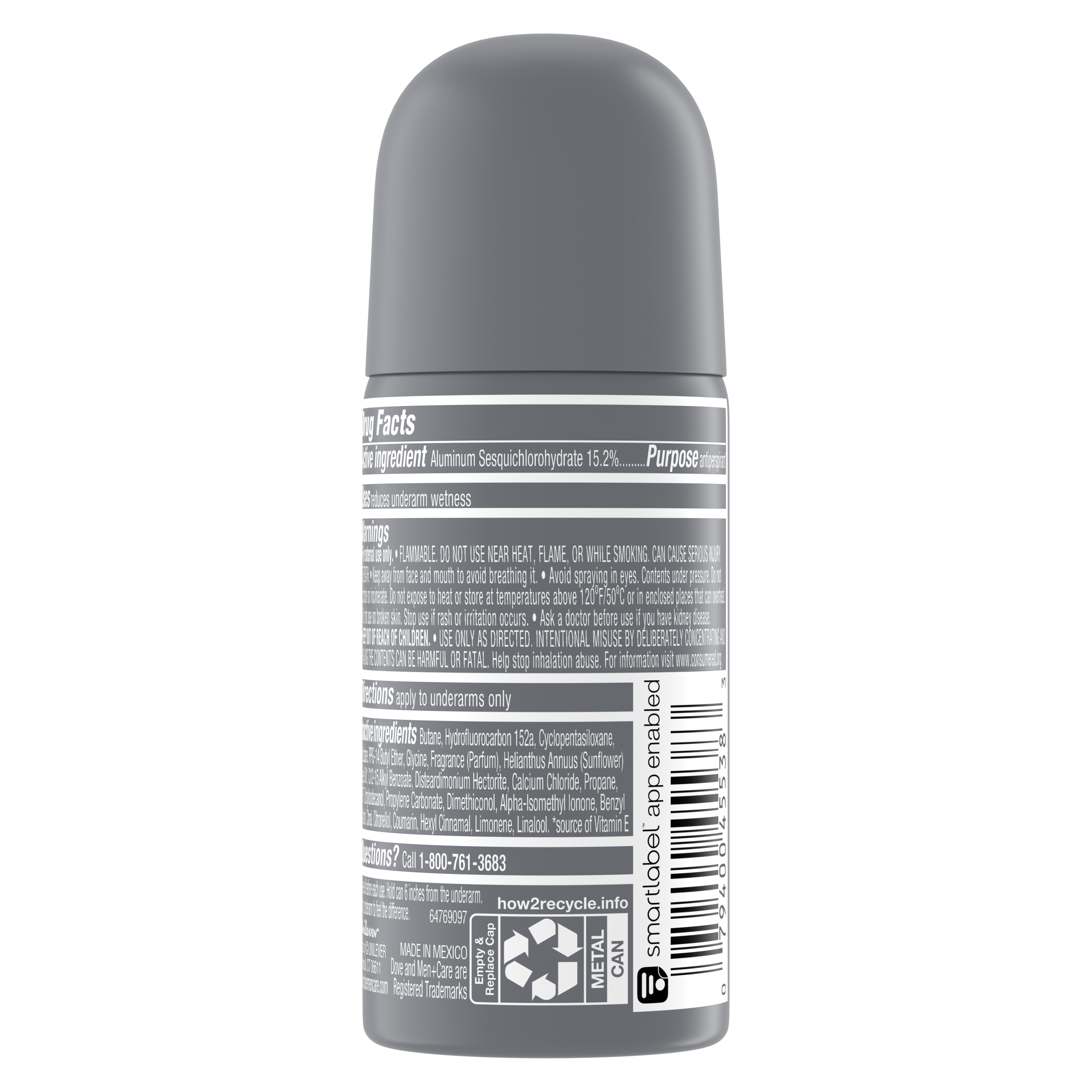 Dove Men+Care Dry Spray Antiperspirant Deodorant Clean Comfort 1 oz