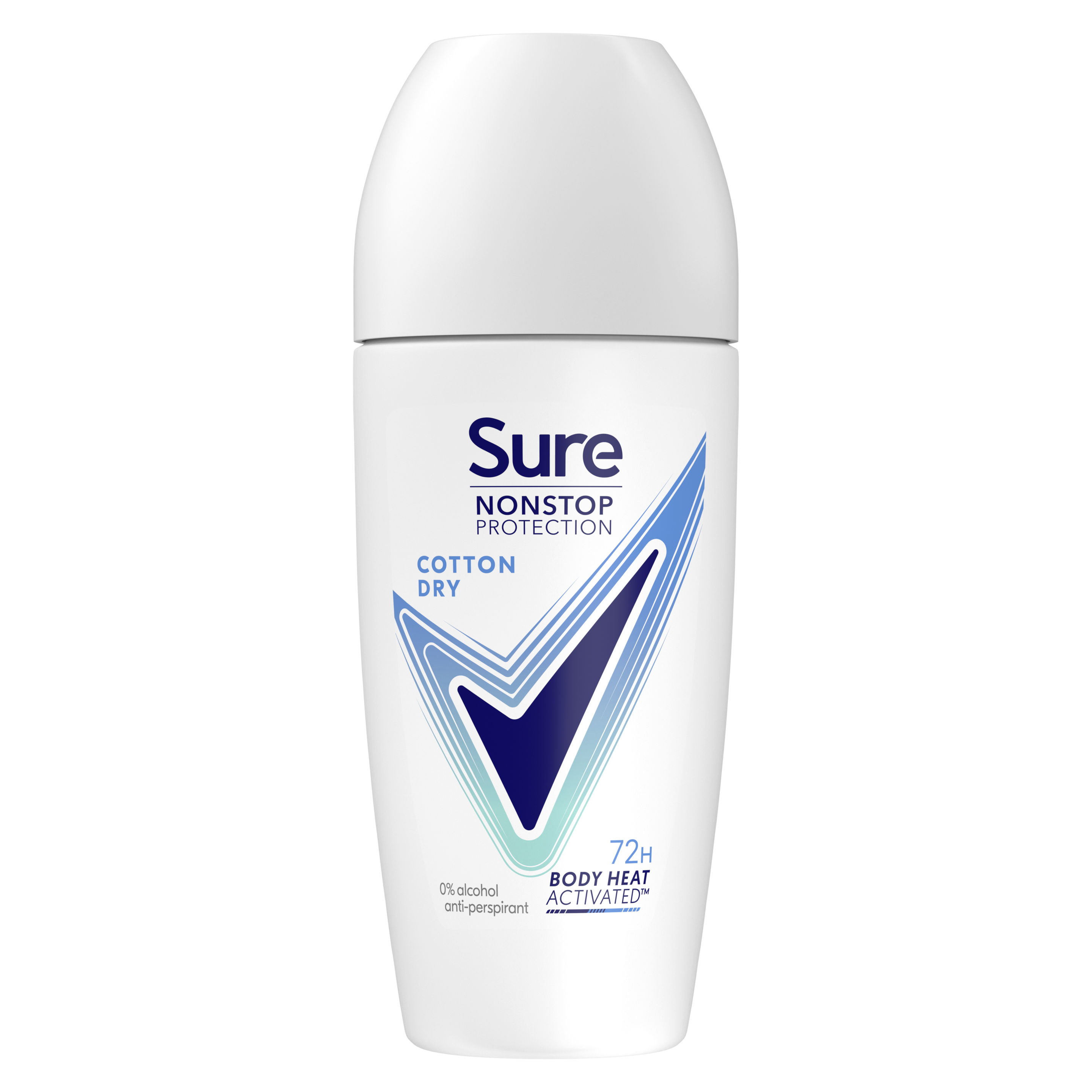 Sure Nonstop Cotton Dry Roll On 50m Front of pack