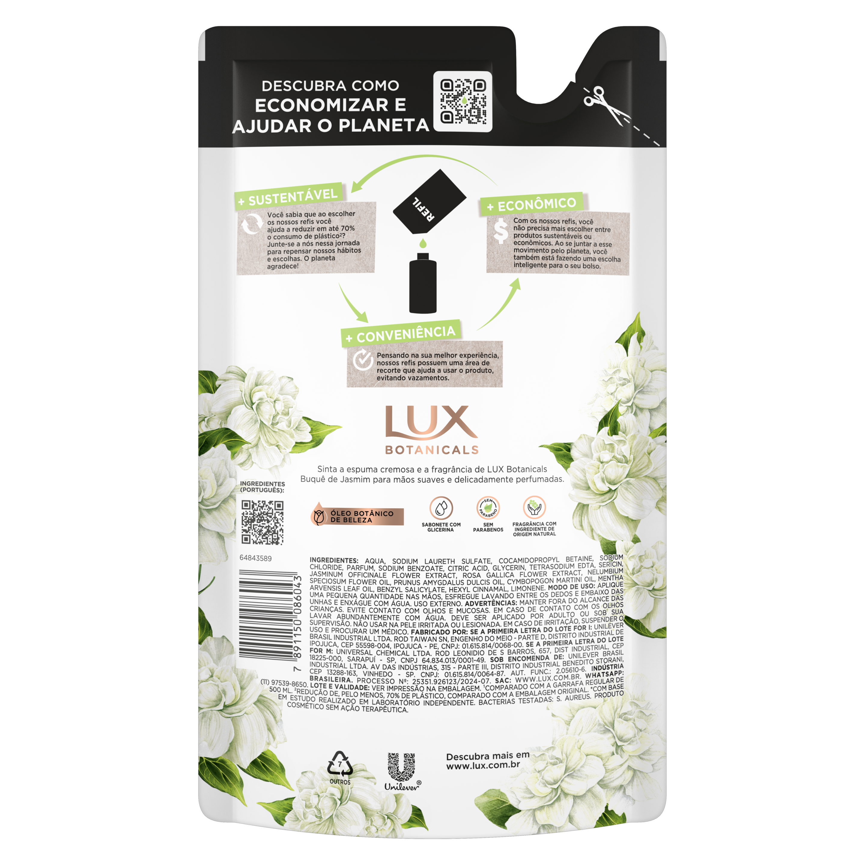 Sabonete Líquido Para as mãos Buque de Jasmim