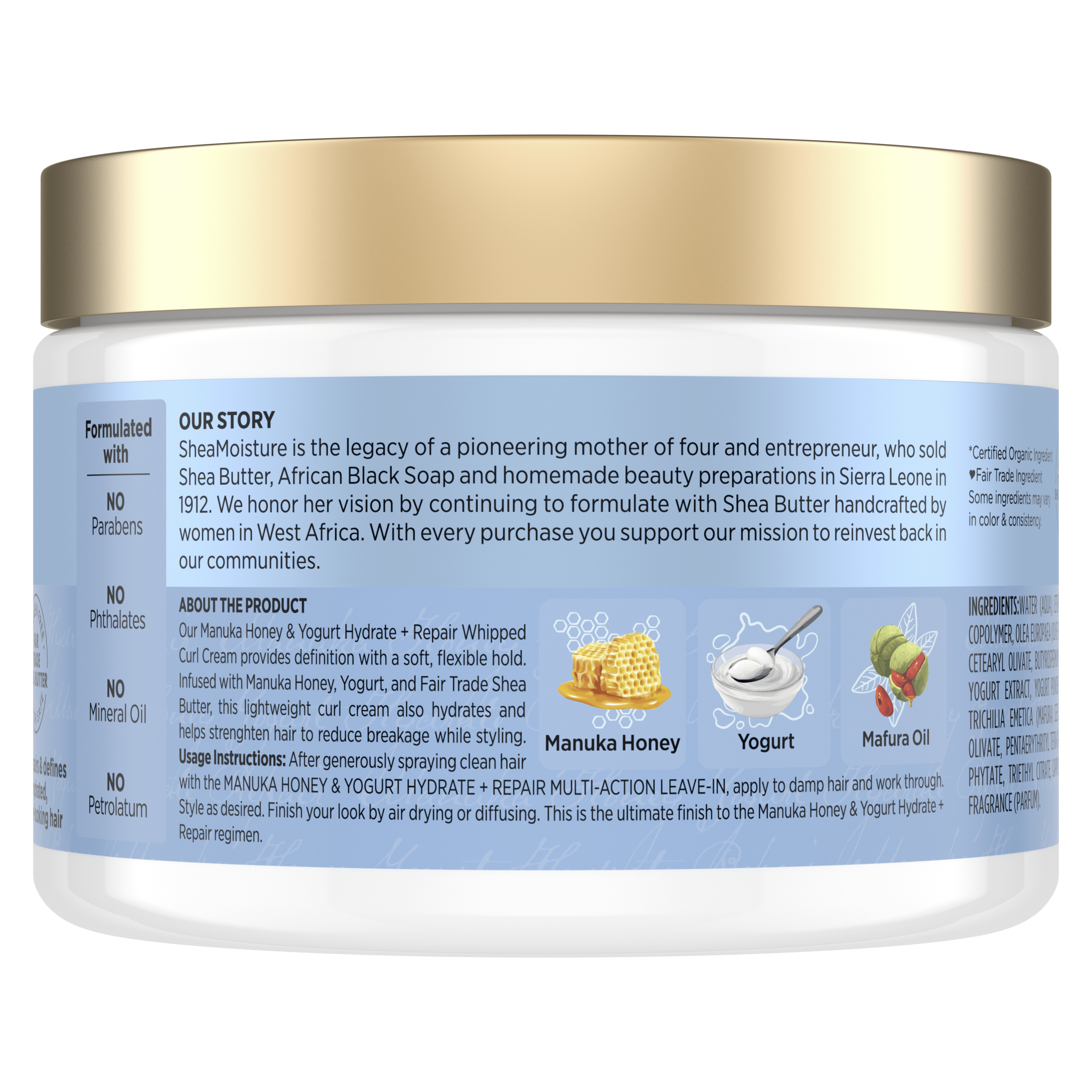 Manuka Honey & Yogurt Hydrate + Repair Whipped Curl Cream 115 oz