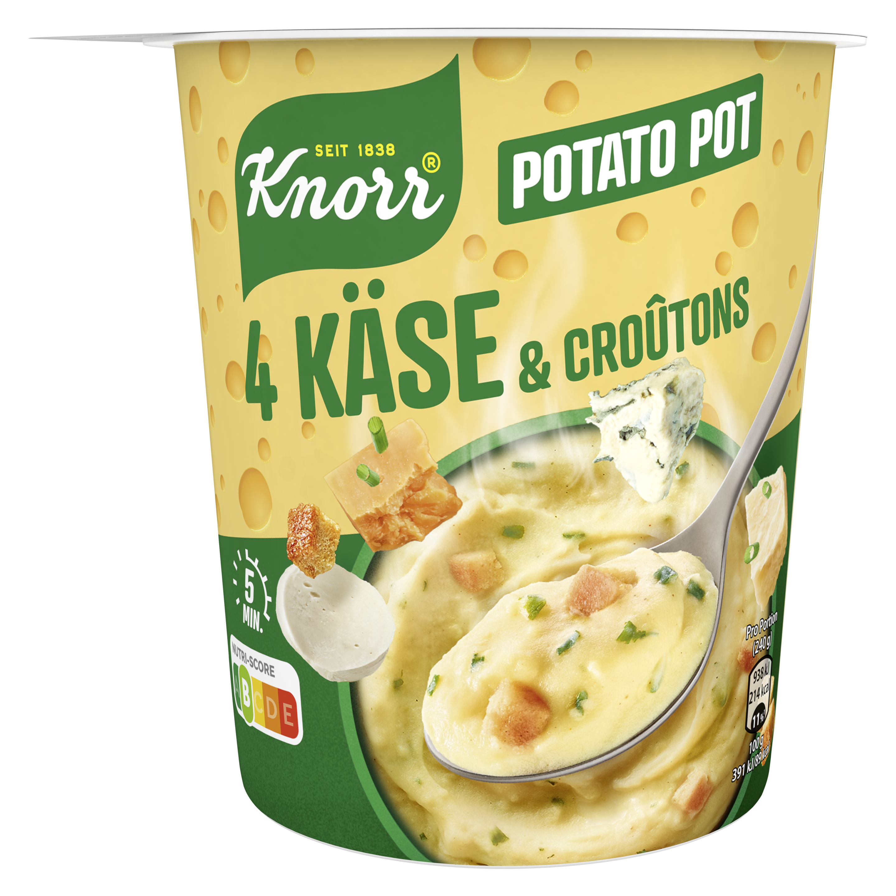 Knorr Kartoffel Snack 4 Käse & Croutons 1 Portion